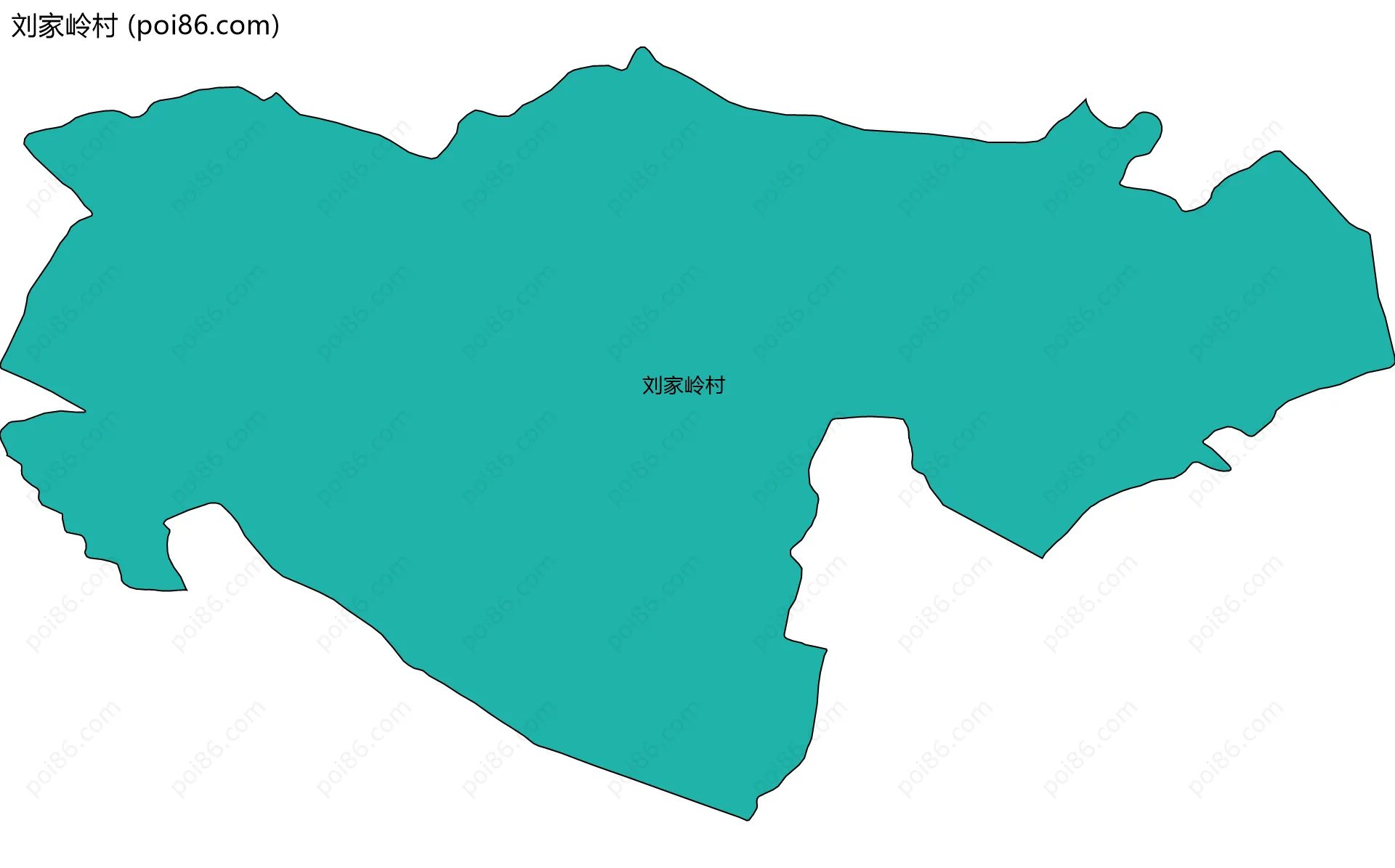 刘家岭村边界地图