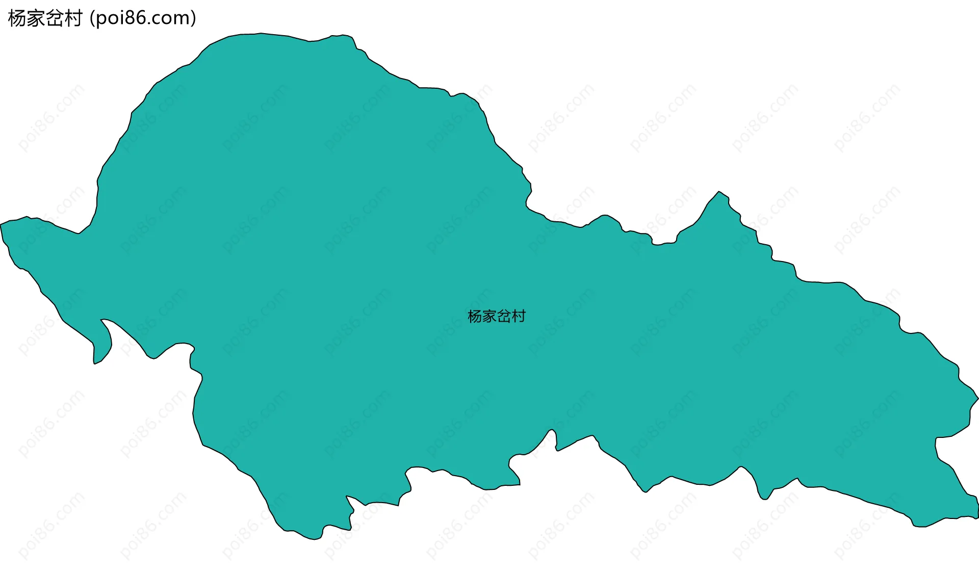 杨家岔村边界地图