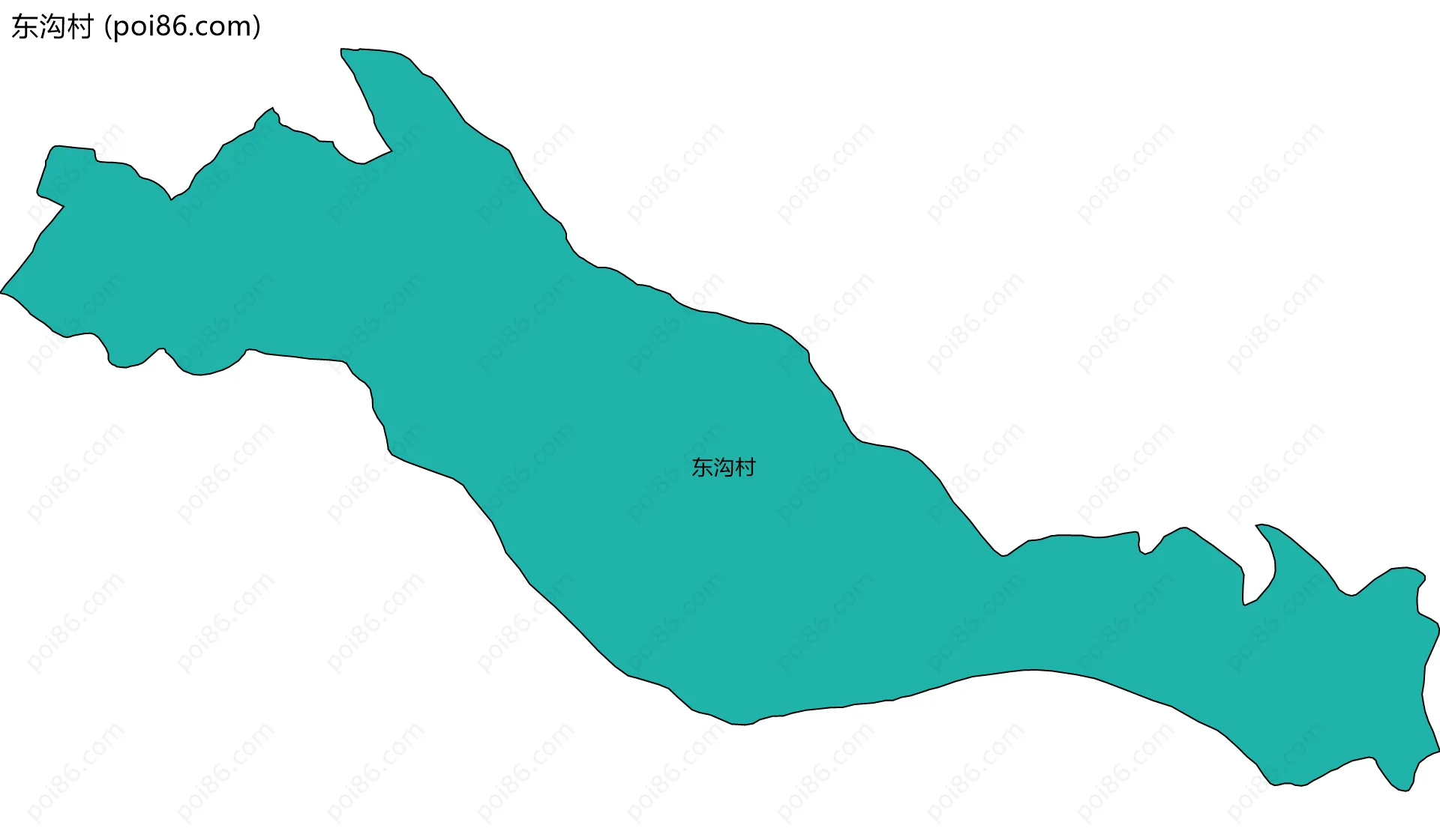 东沟村边界地图