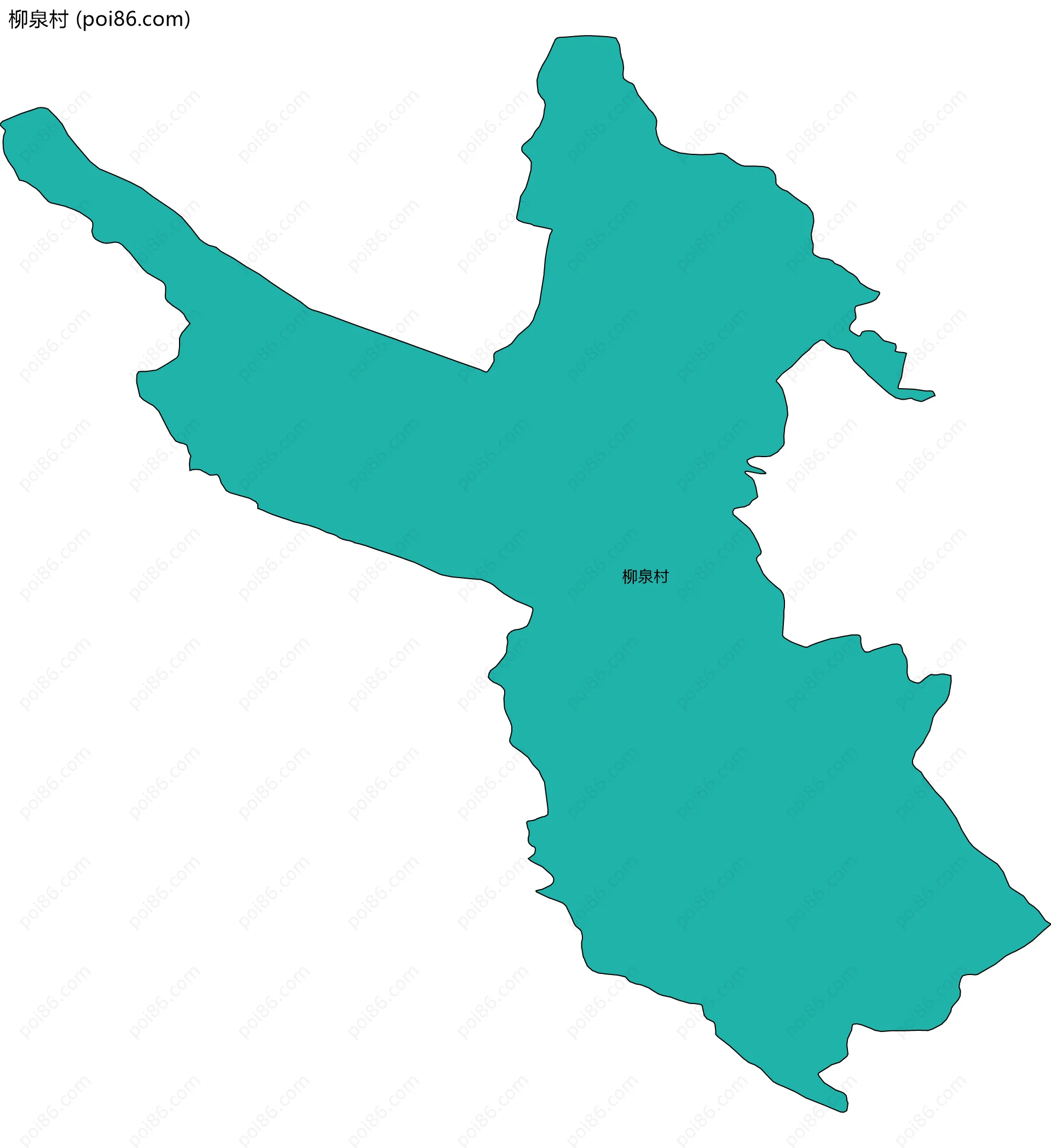 柳泉村边界地图