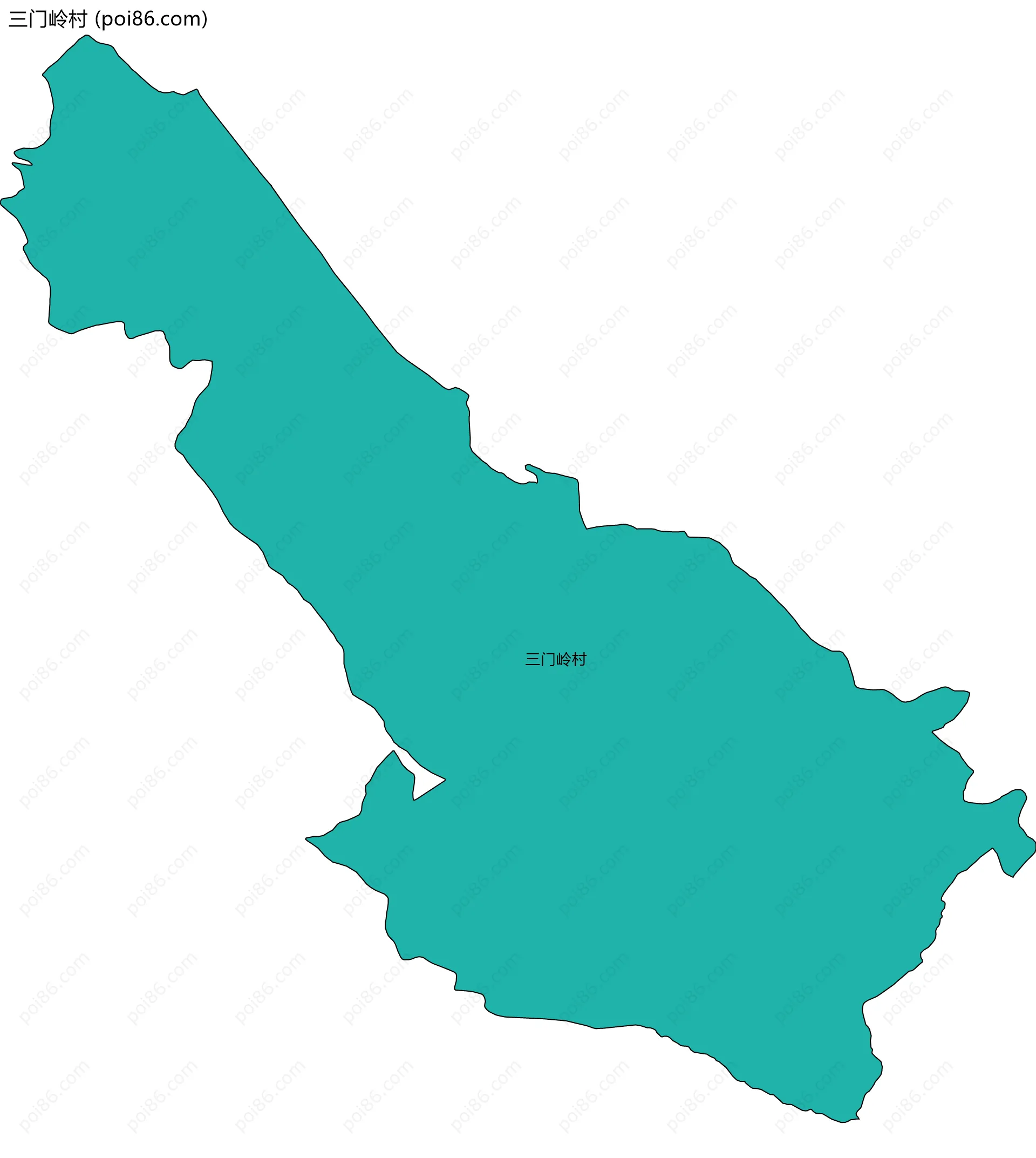 三门岭村边界地图