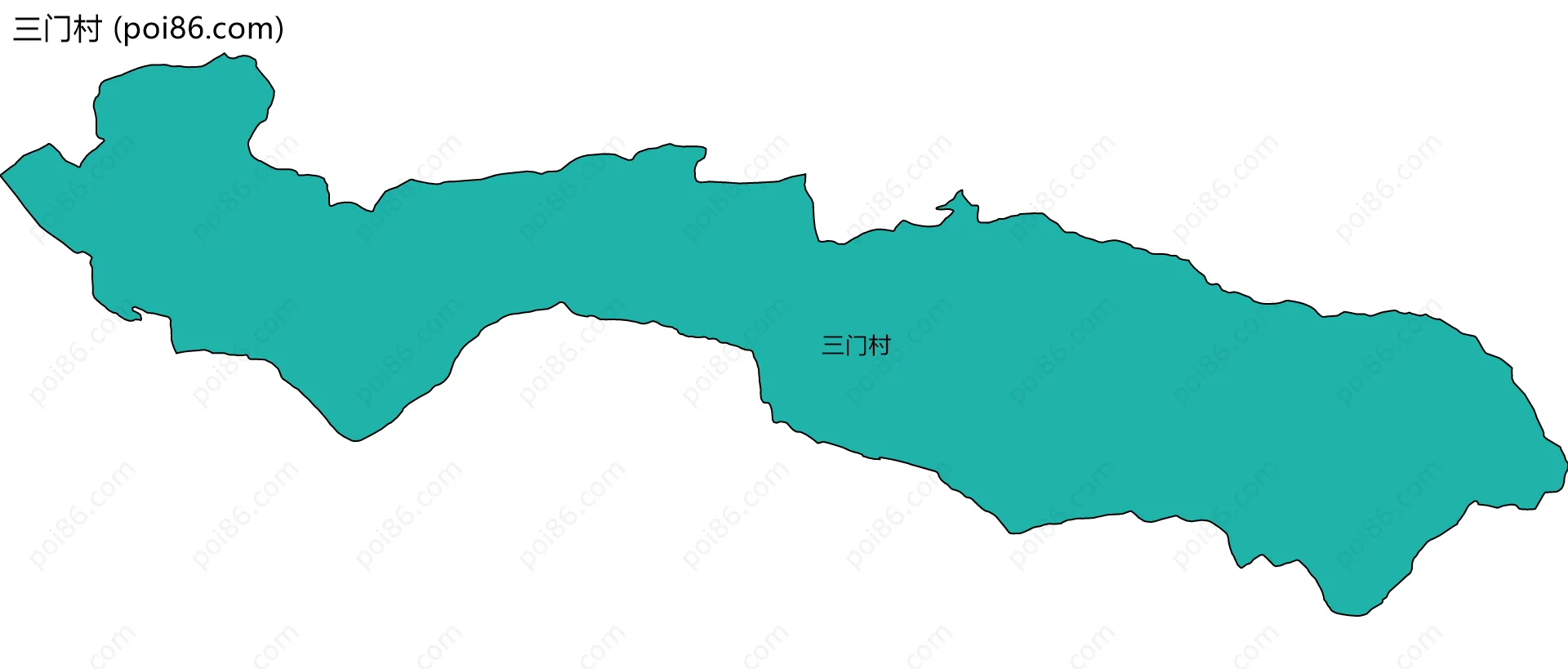 三门村边界地图