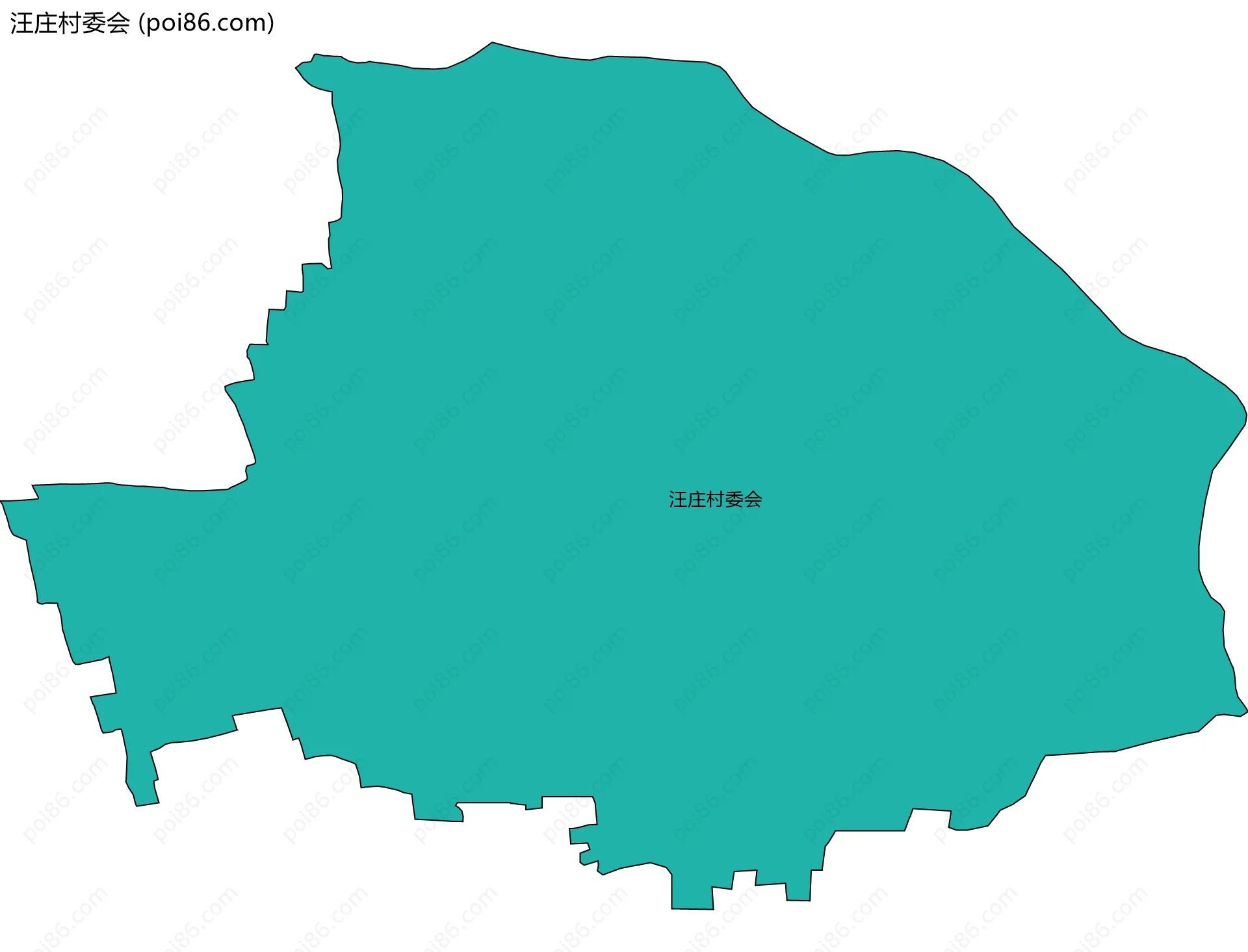 汪庄村委会边界地图