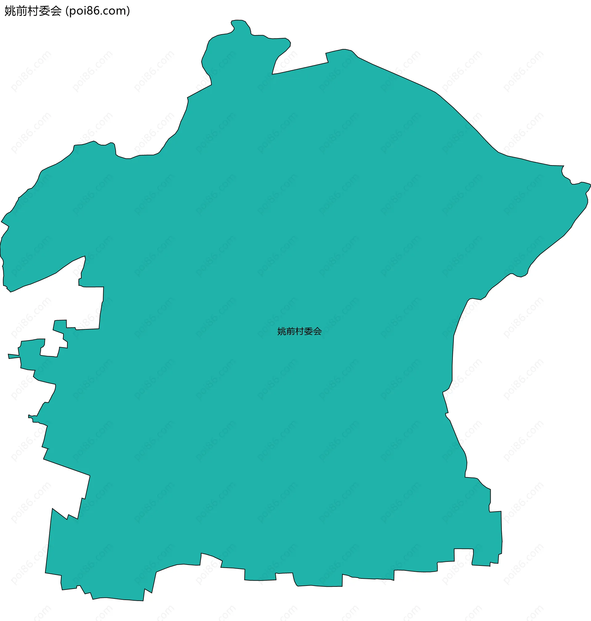 姚前村委会边界地图