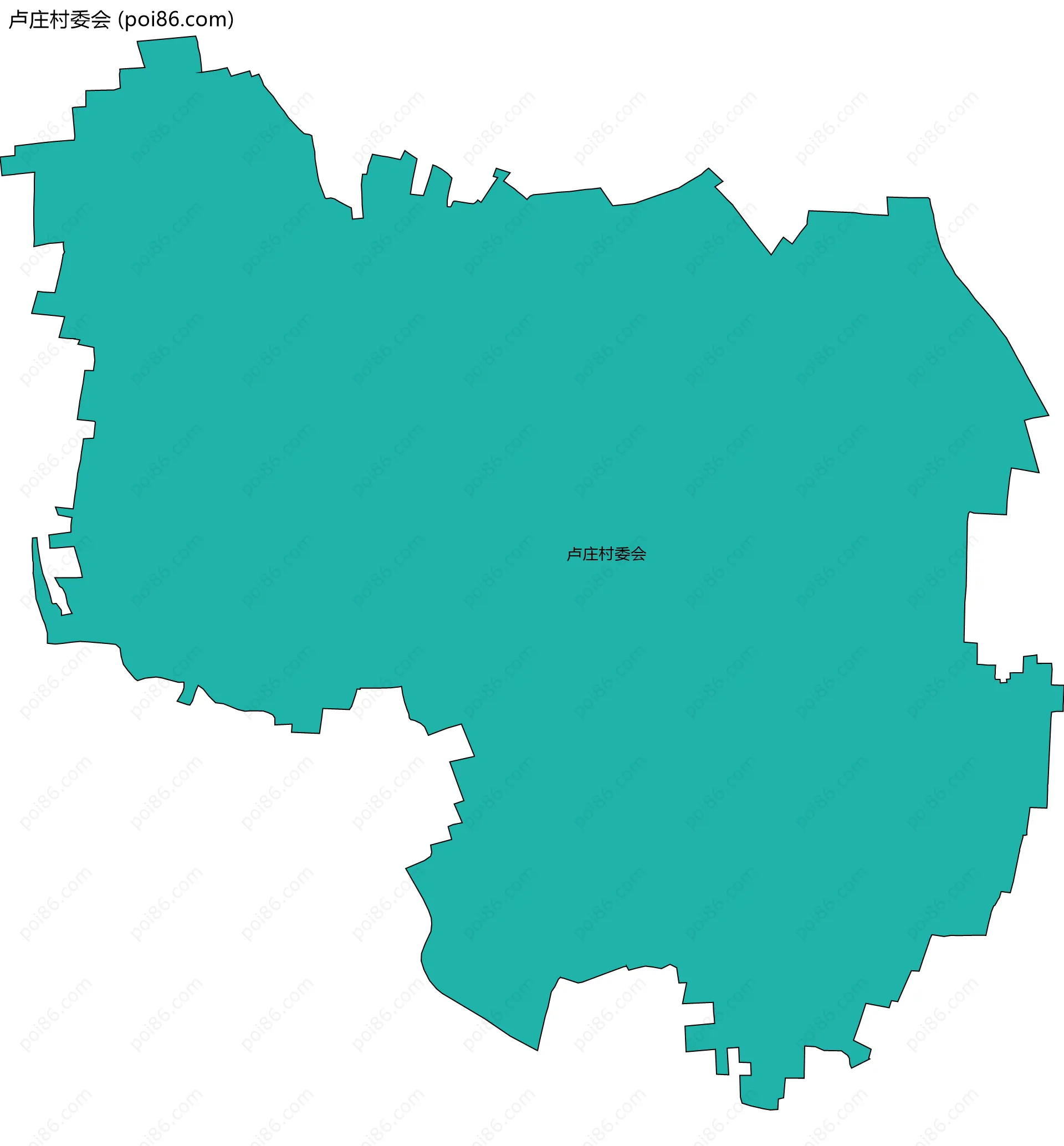 卢庄村委会边界地图