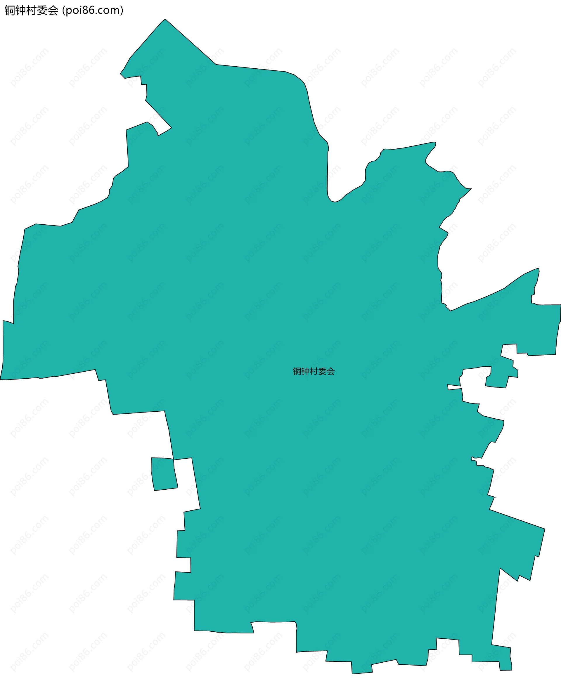 铜钟村委会边界地图