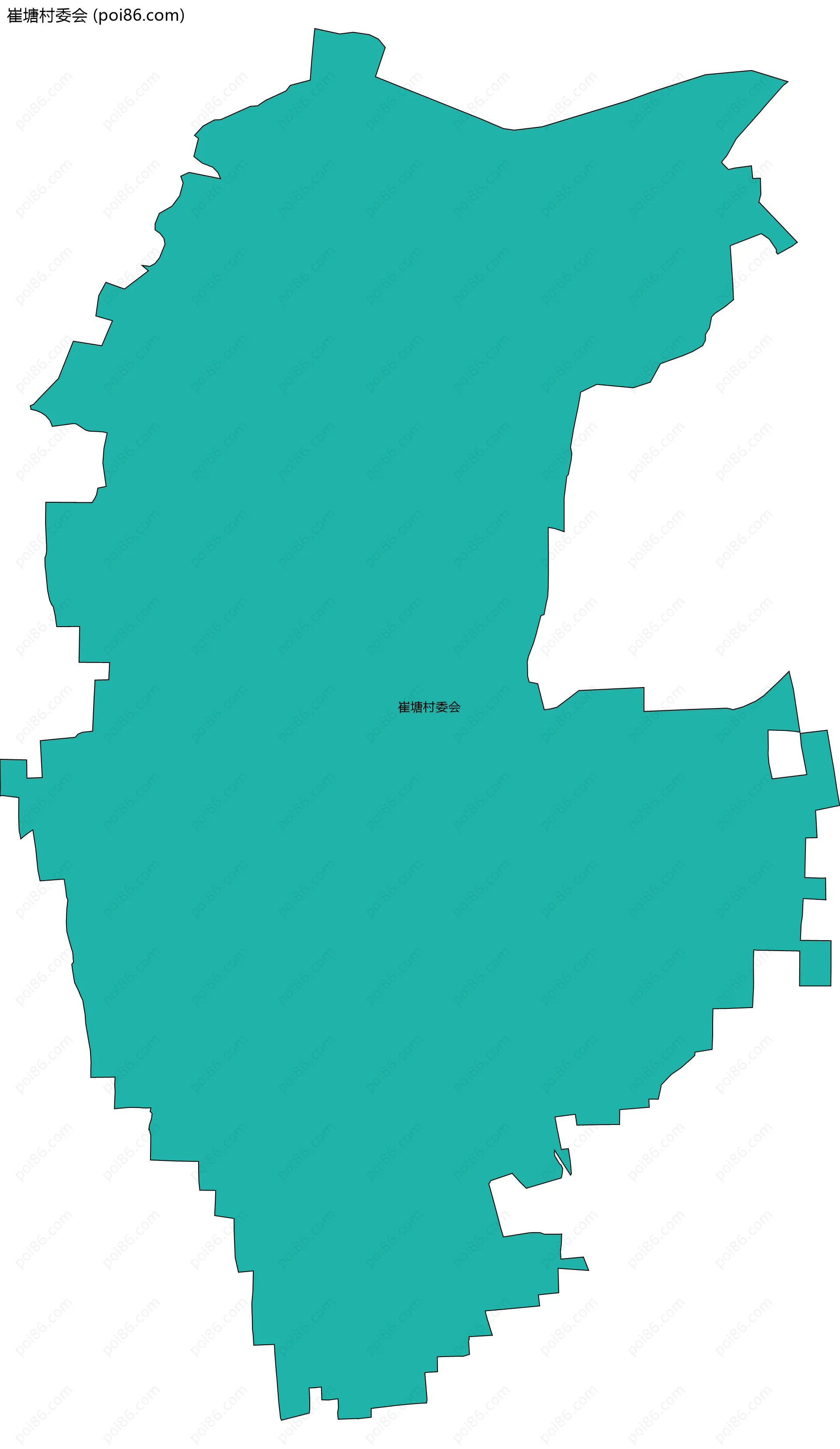 崔塘村委会边界地图