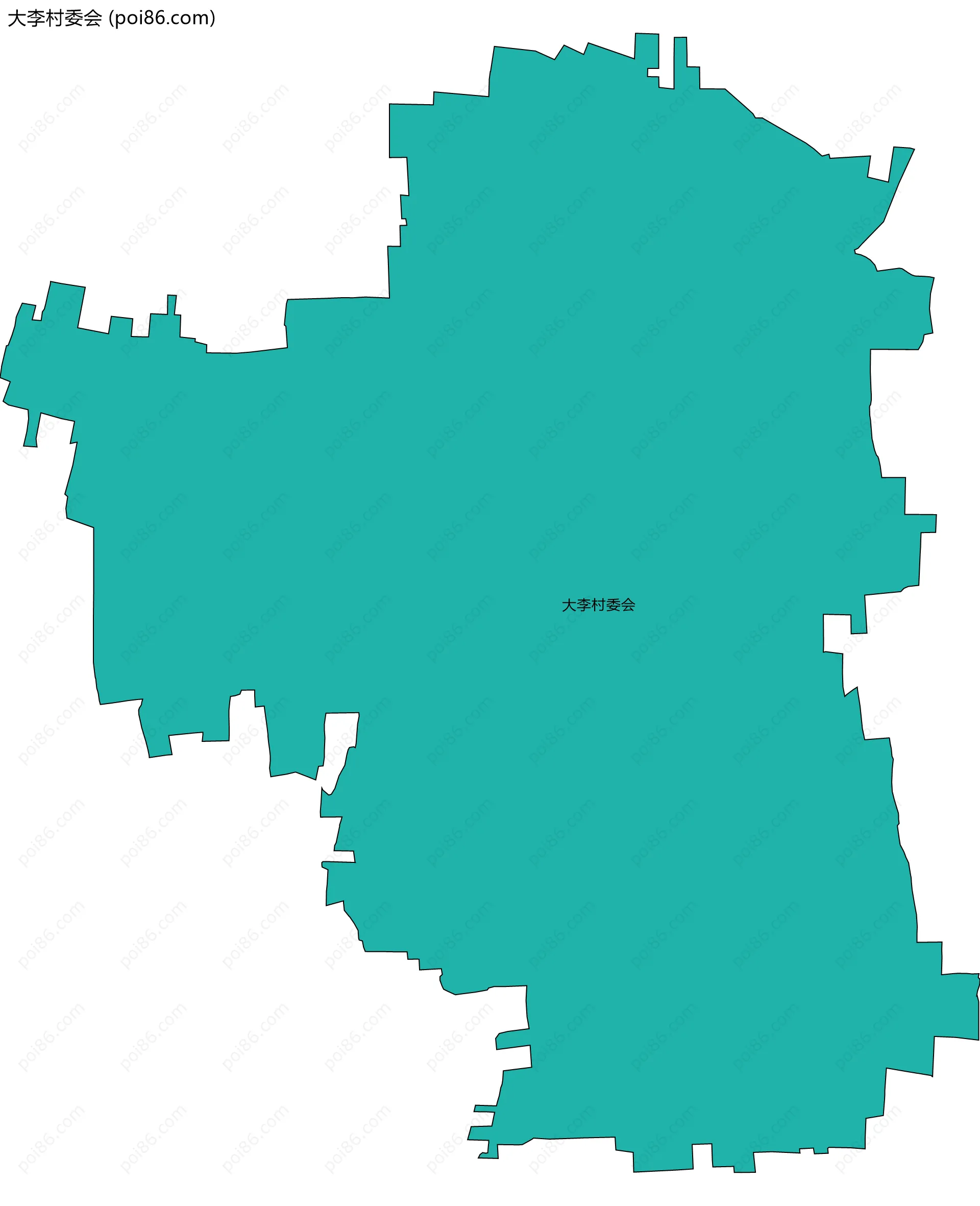 大李村委会边界地图