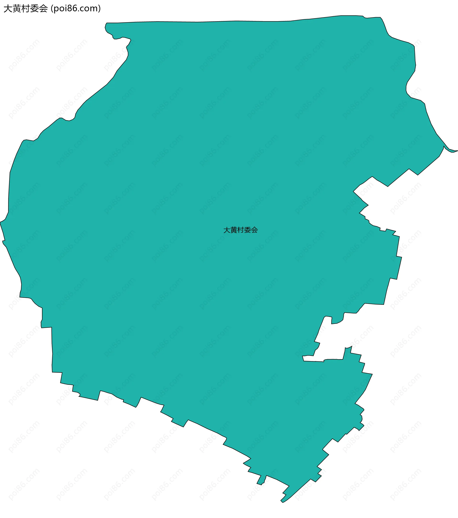 大黄村委会边界地图