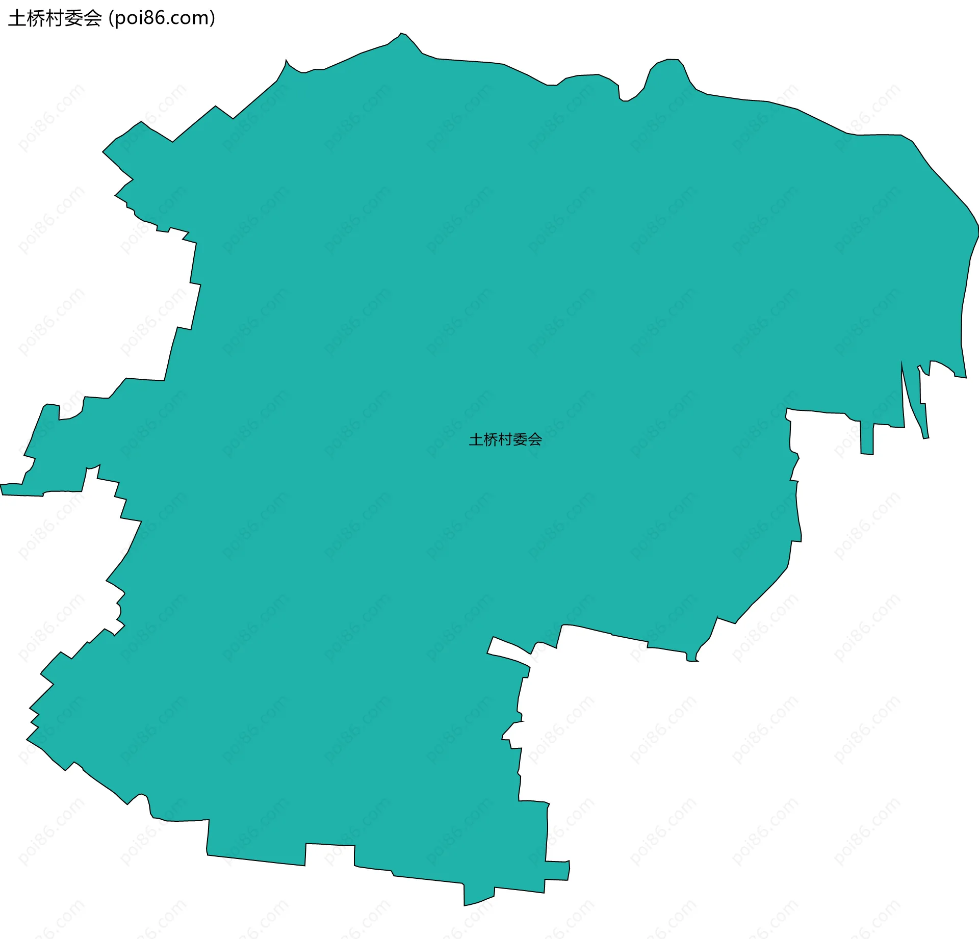 土桥村委会边界地图