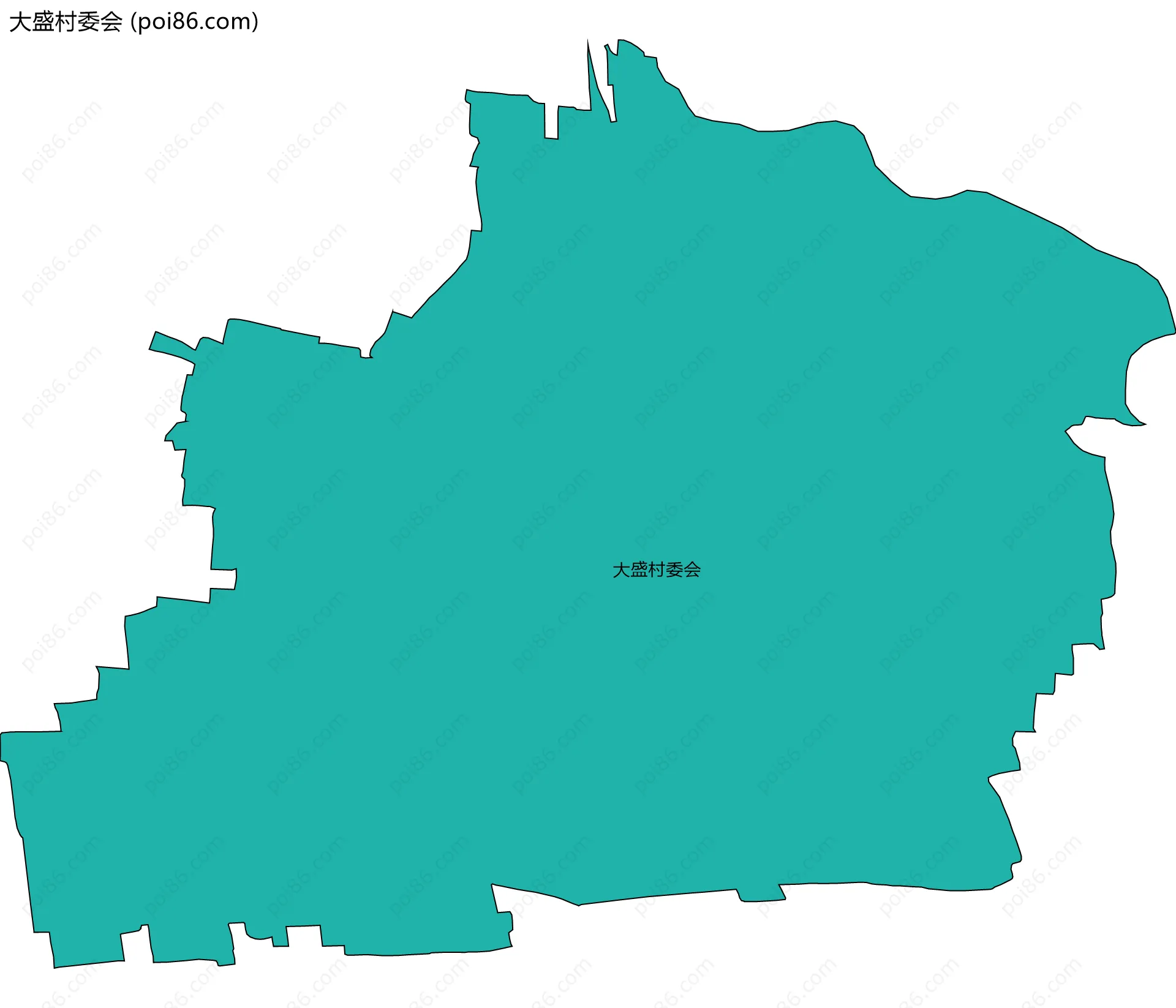大盛村委会边界地图