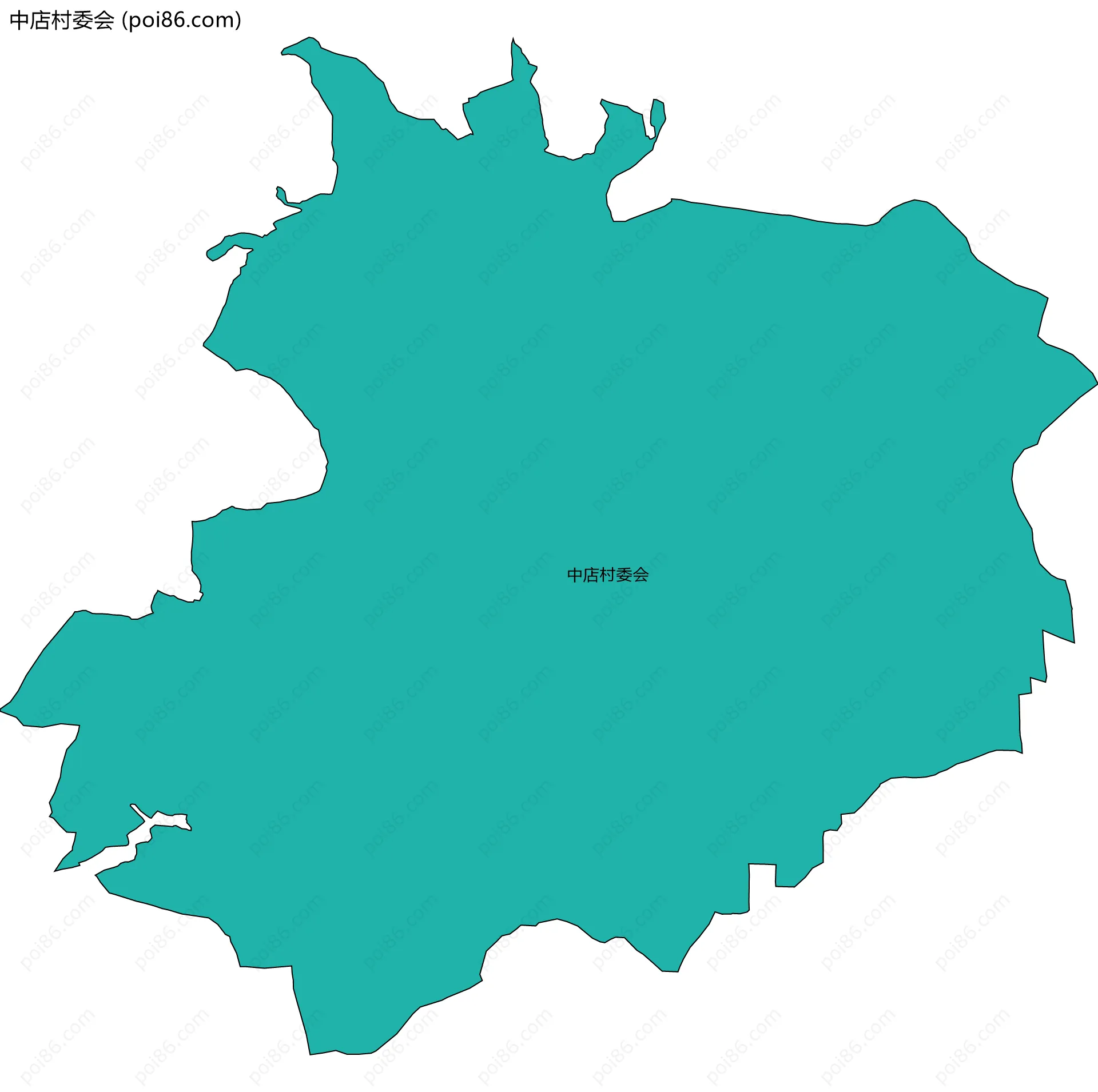 中店村委会边界地图