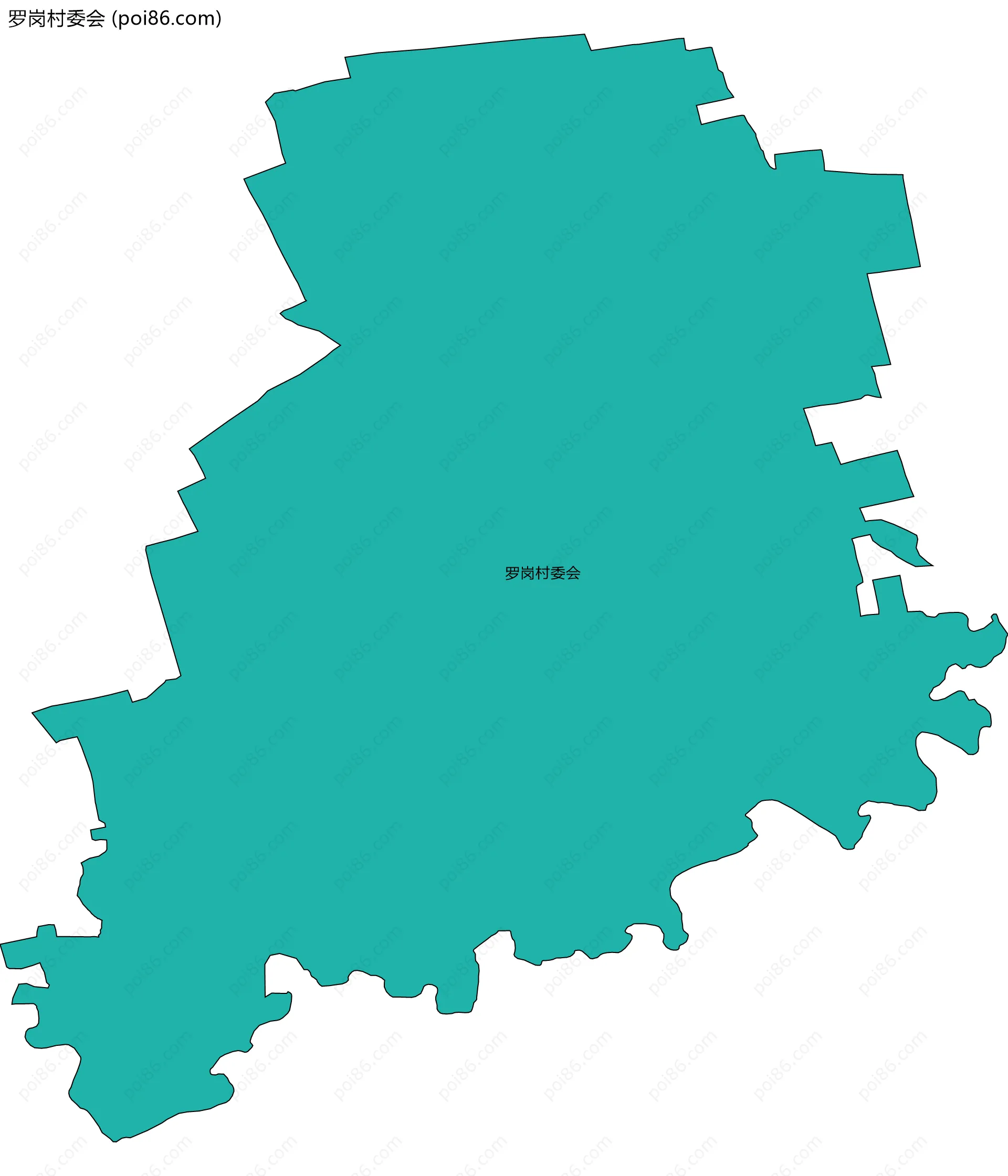 罗岗村委会边界地图