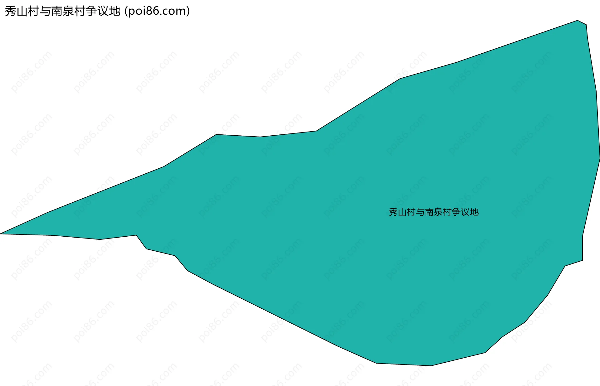 秀山村与南泉村争议地边界地图