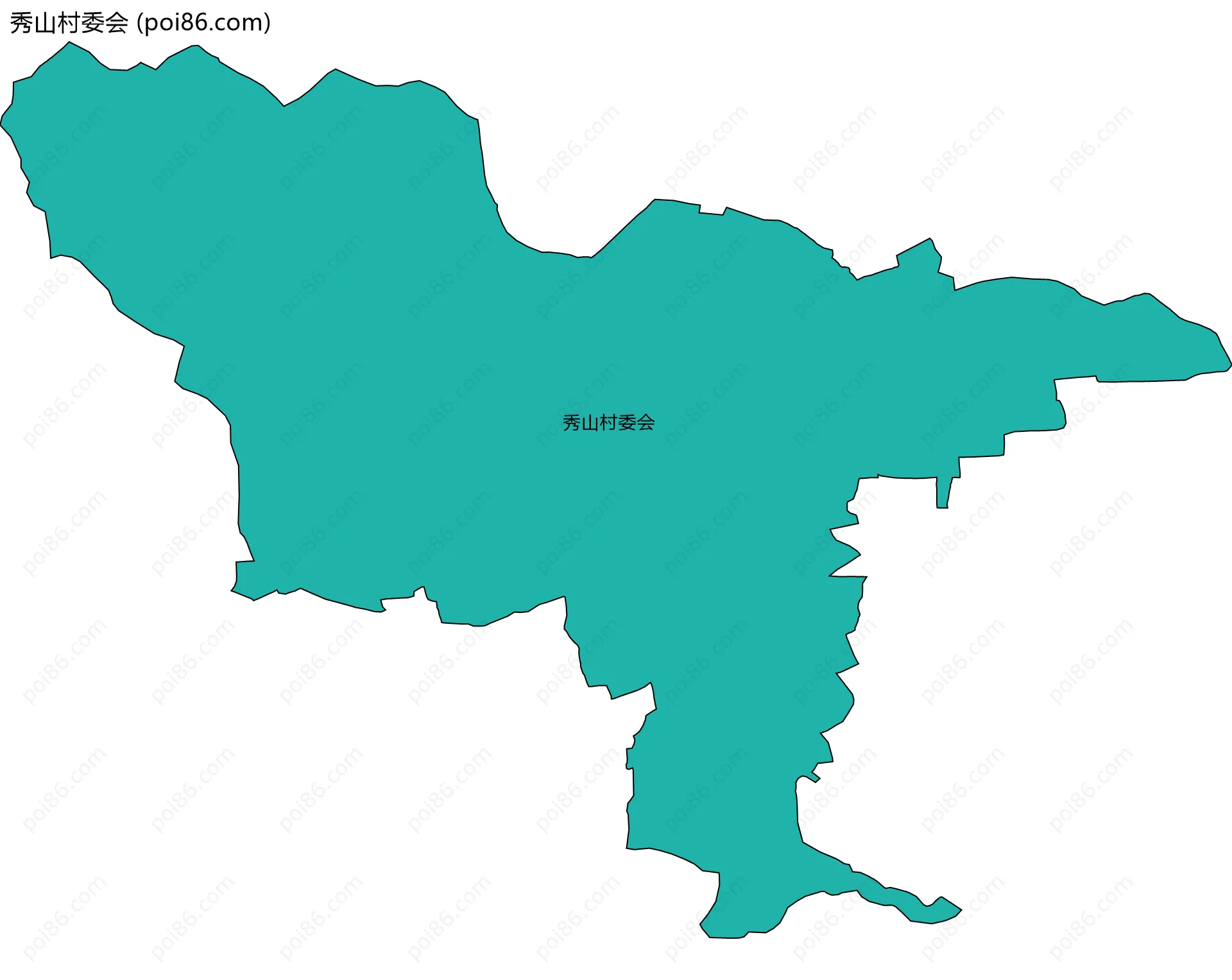 秀山村委会边界地图