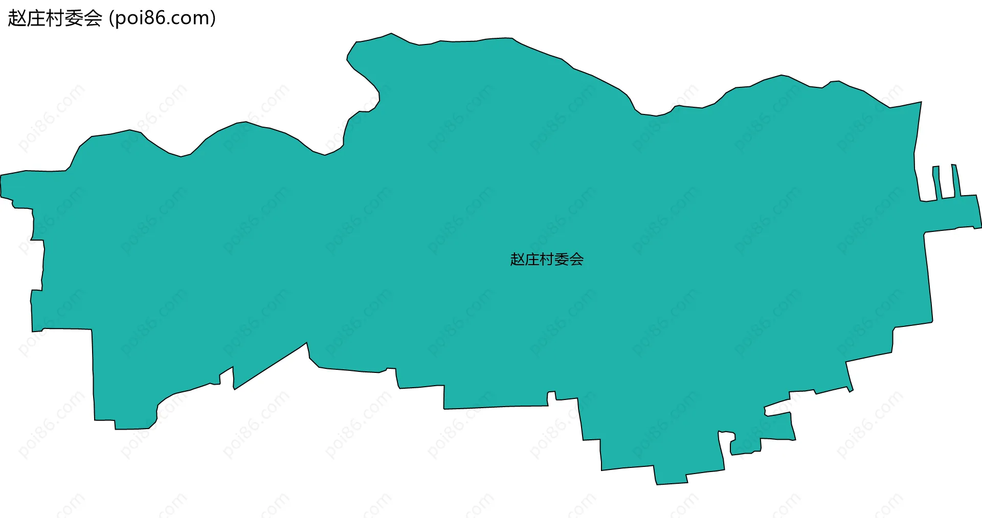 赵庄村委会边界地图