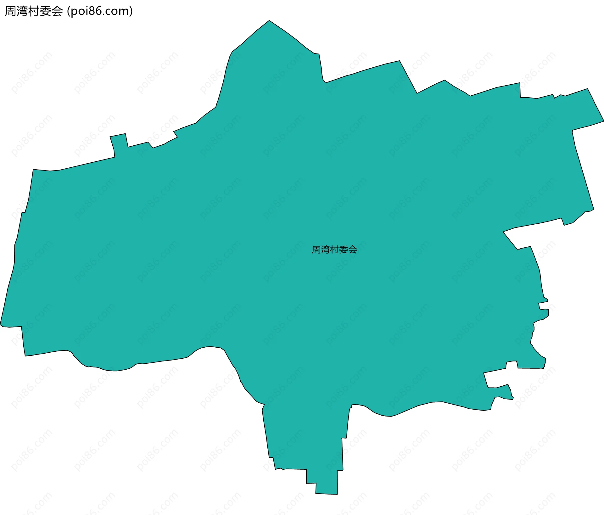 周湾村委会边界地图