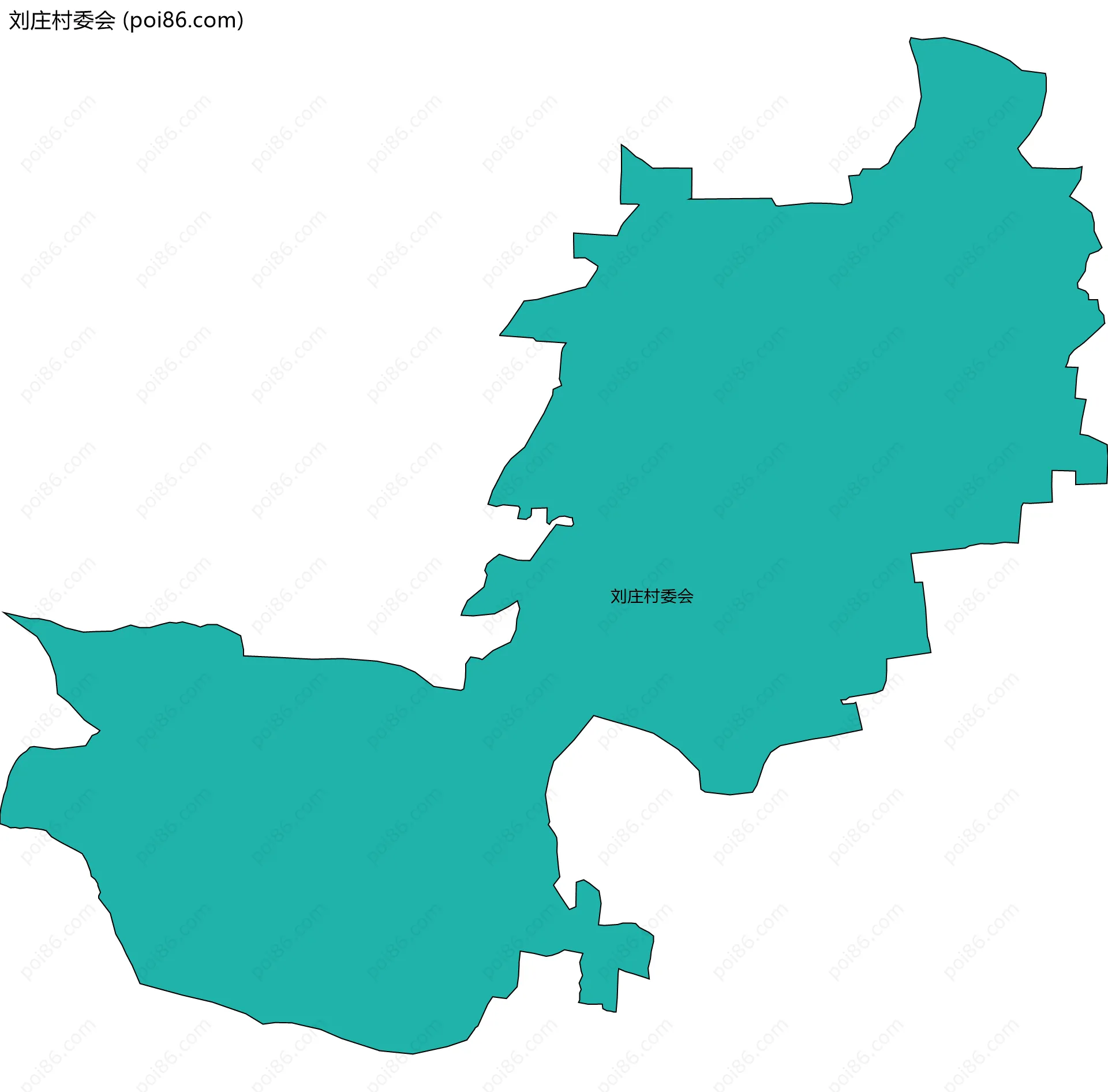 刘庄村委会边界地图