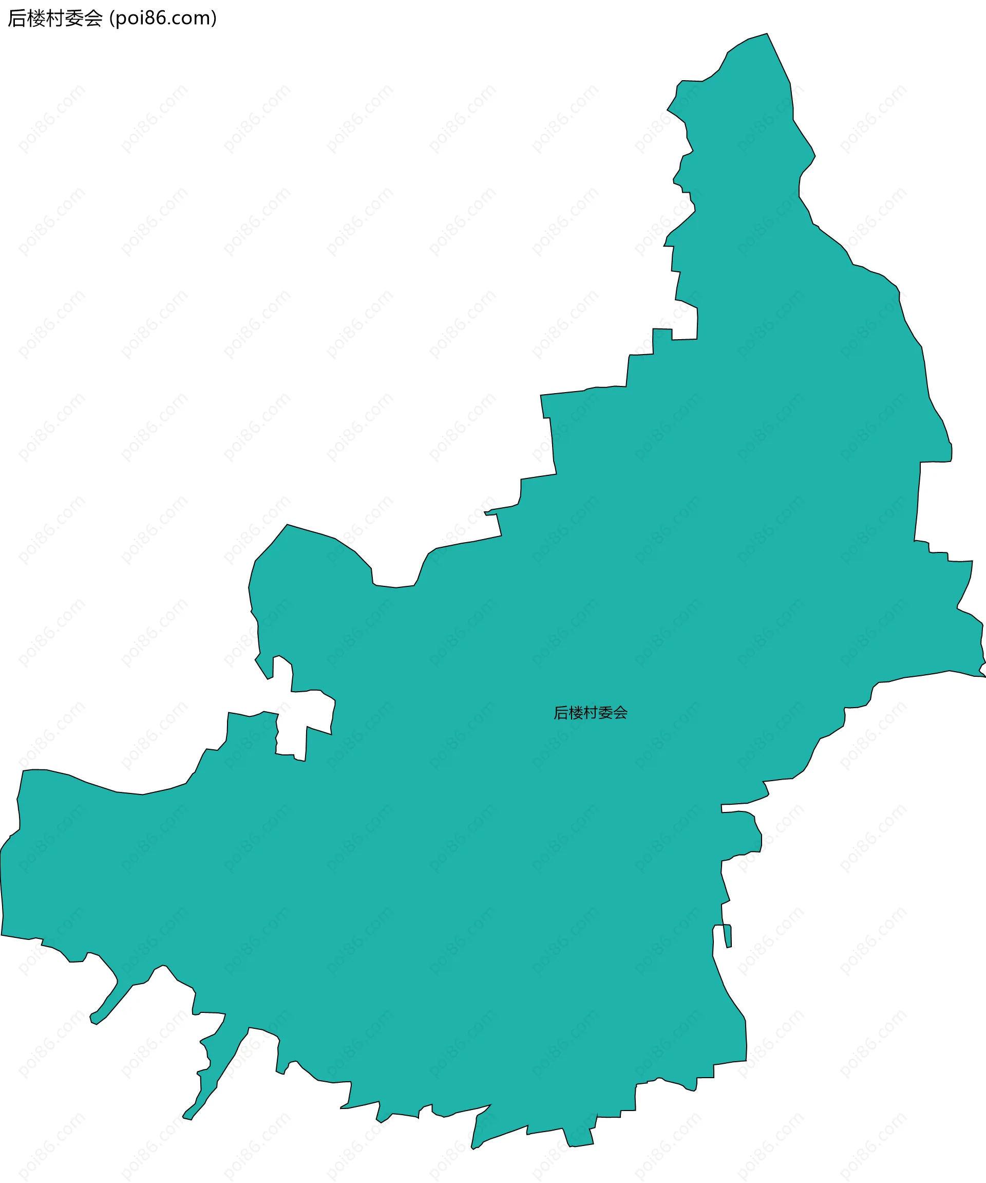 后楼村委会边界地图