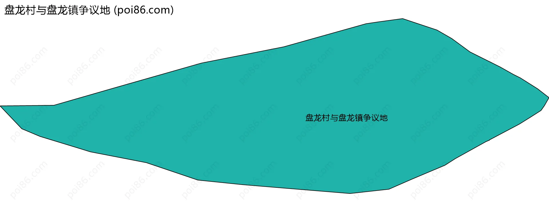 盘龙村与盘龙镇争议地边界地图