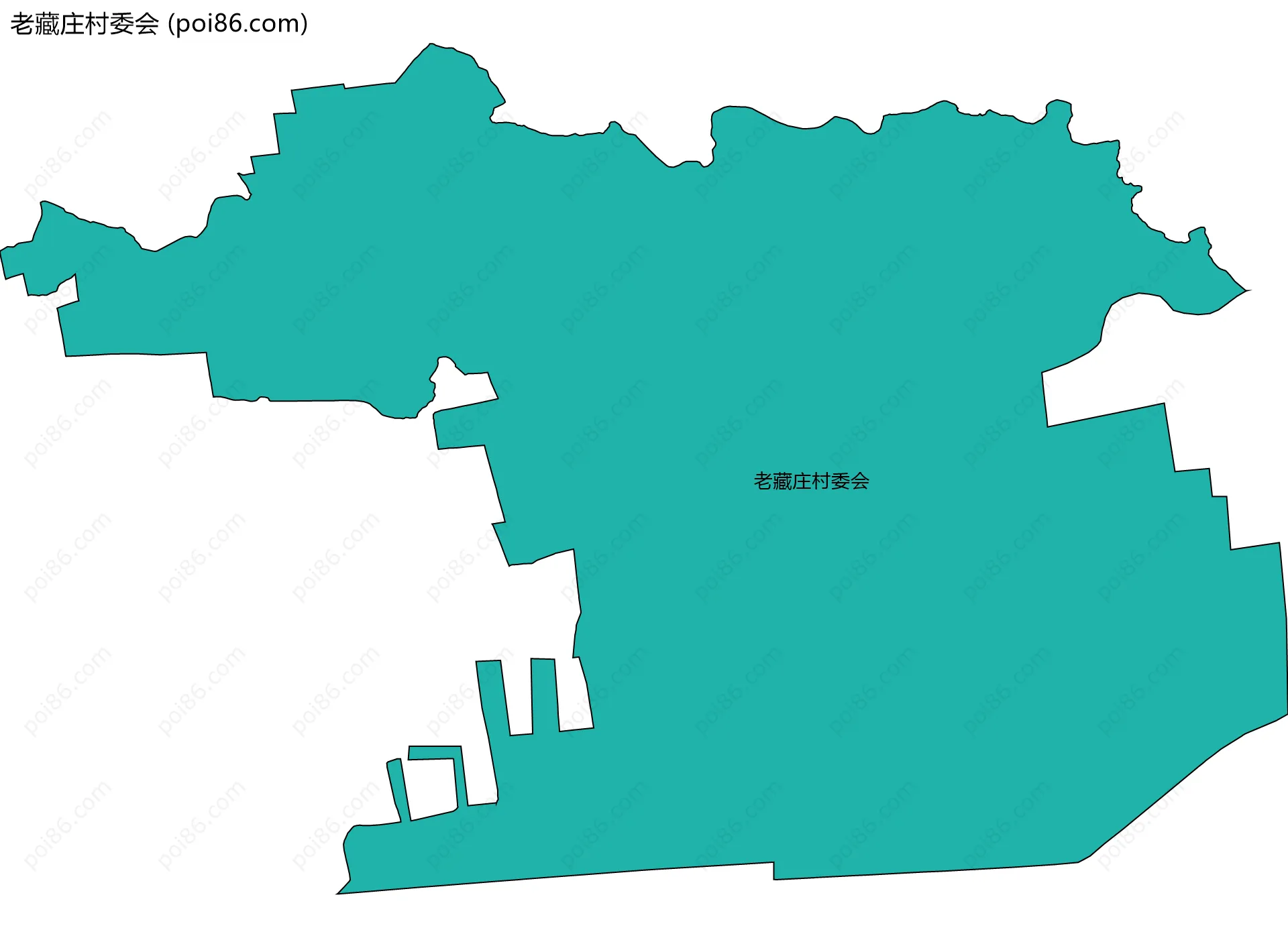 老藏庄村委会边界地图
