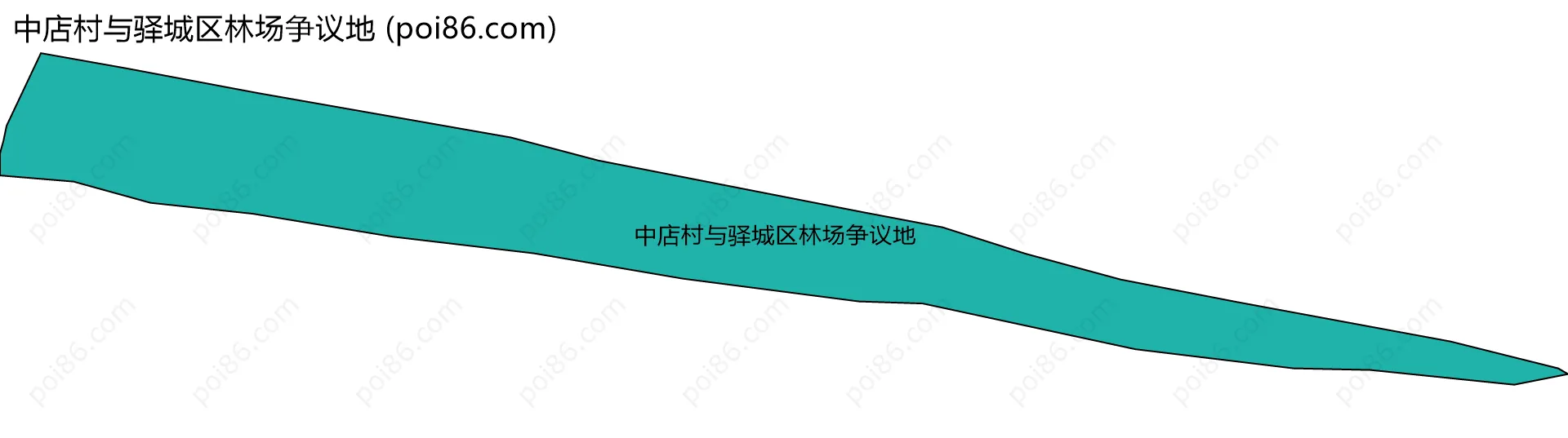 中店村与驿城区林场争议地边界地图