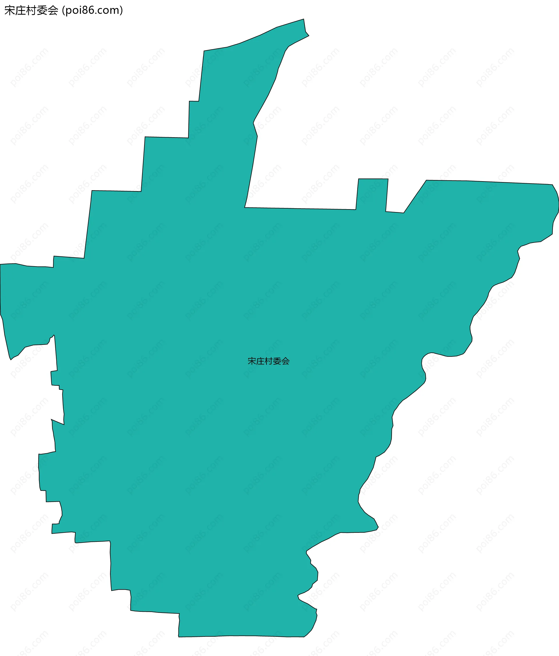 宋庄村委会边界地图