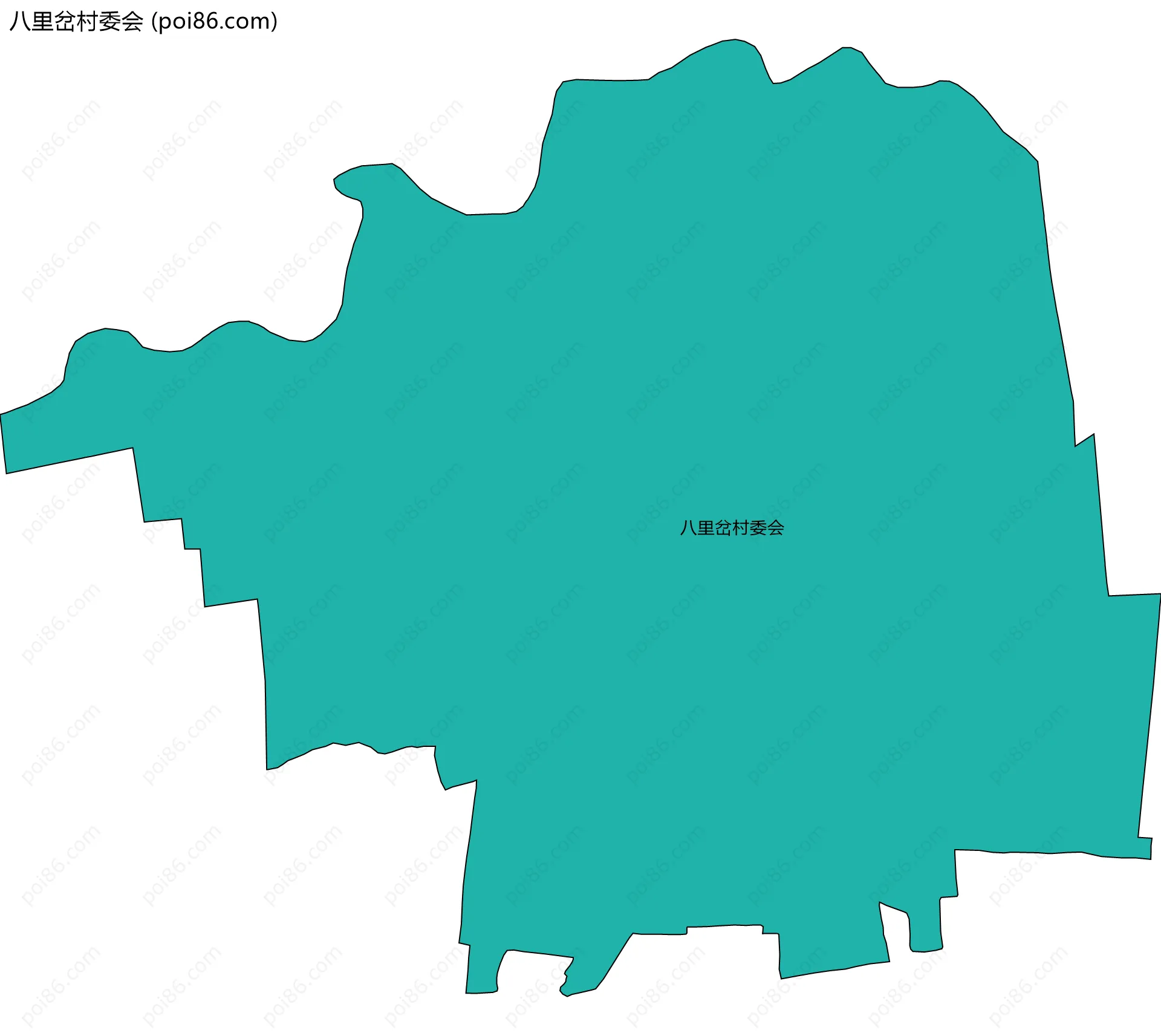 八里岔村委会边界地图