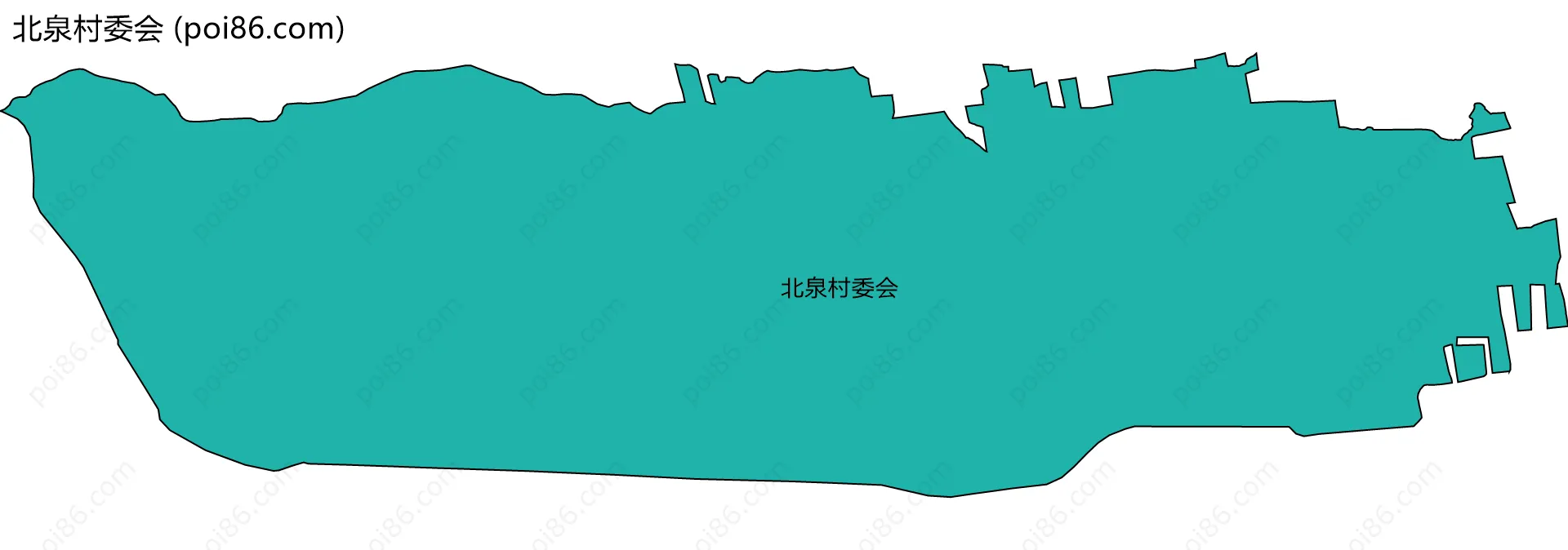 北泉村委会边界地图