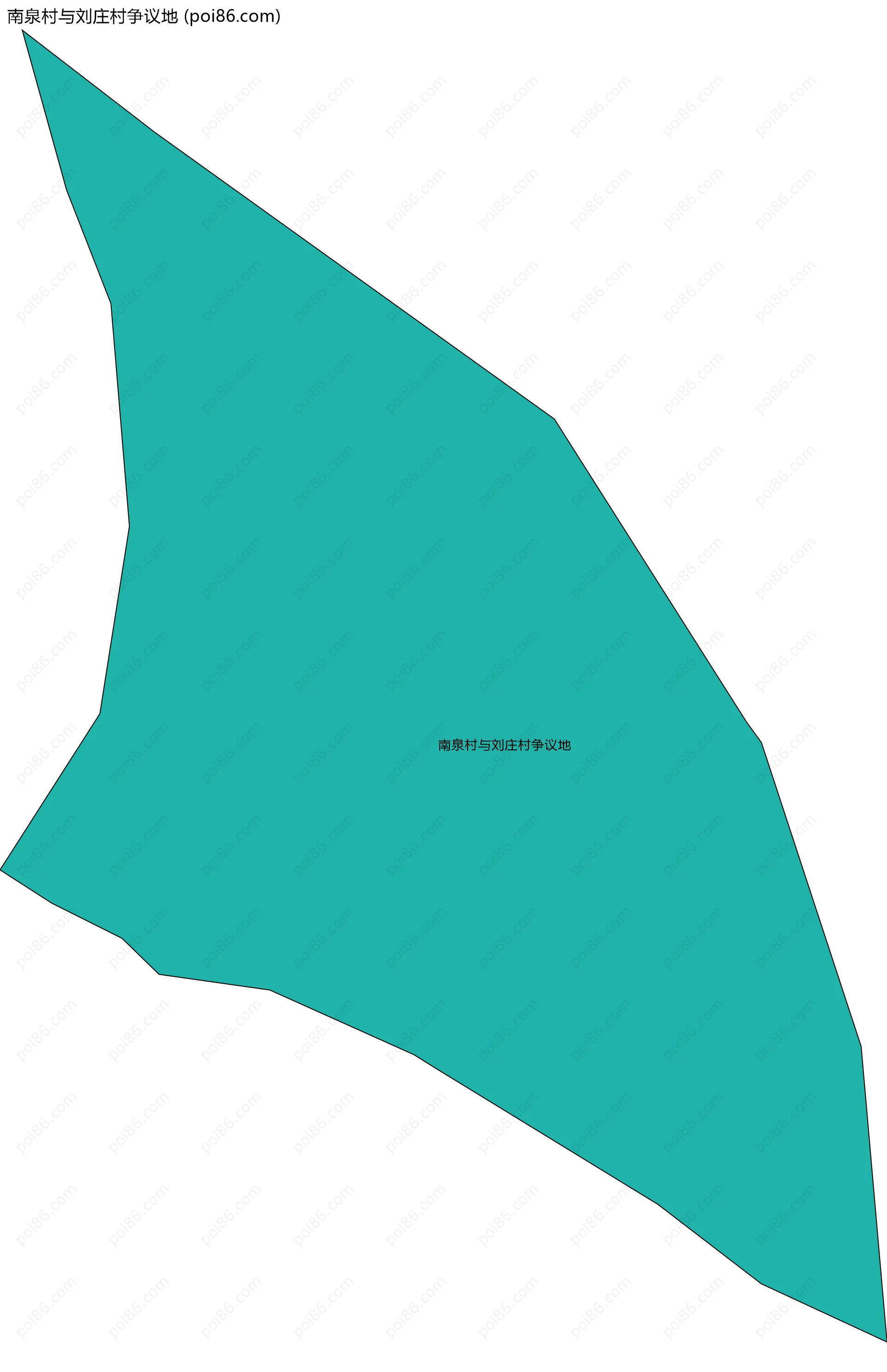 南泉村与刘庄村争议地边界地图