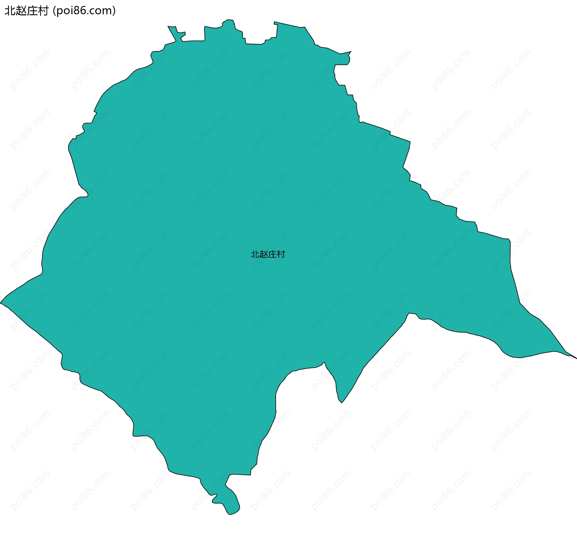 北赵庄村边界地图