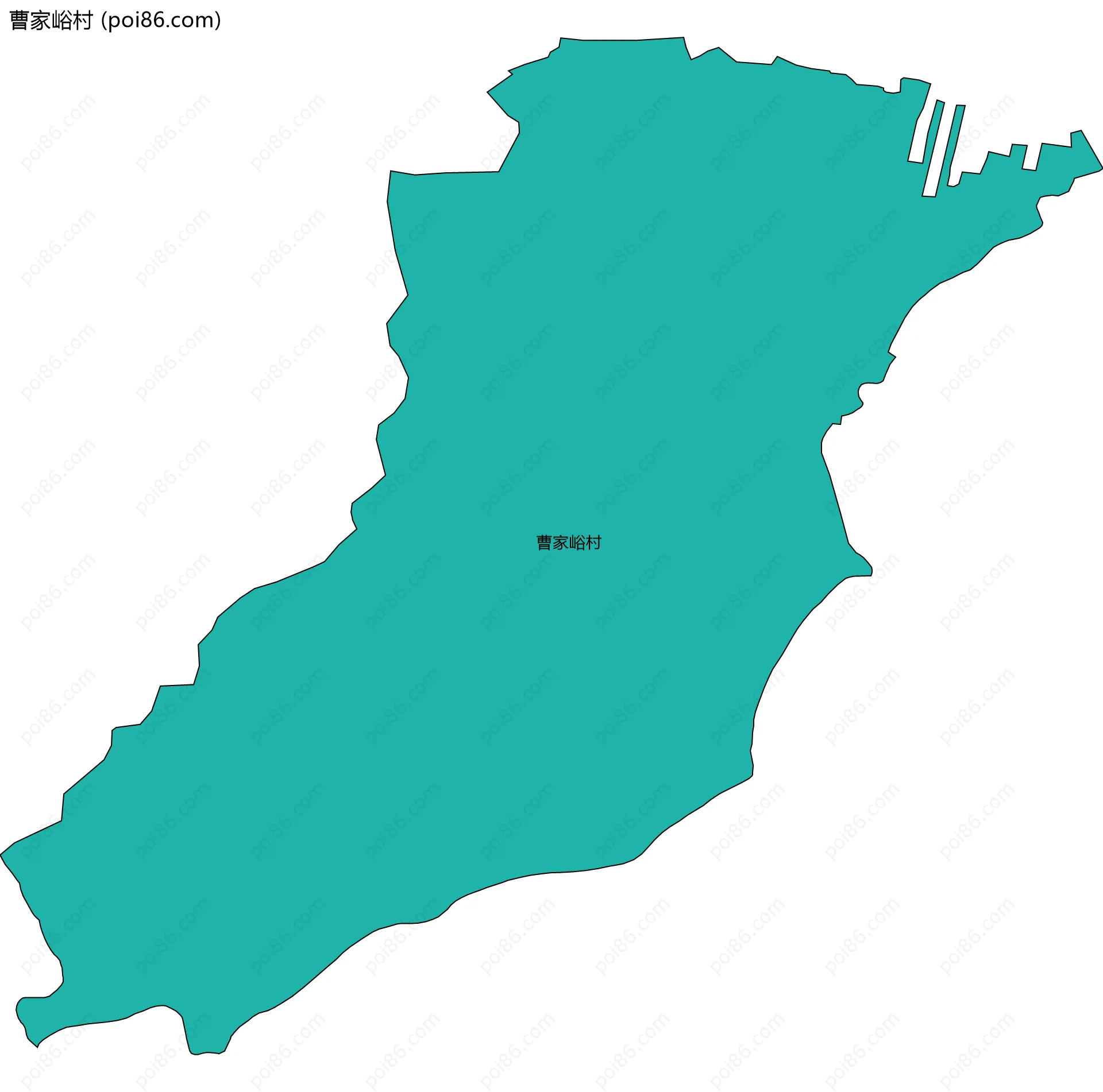 曹家峪村边界地图