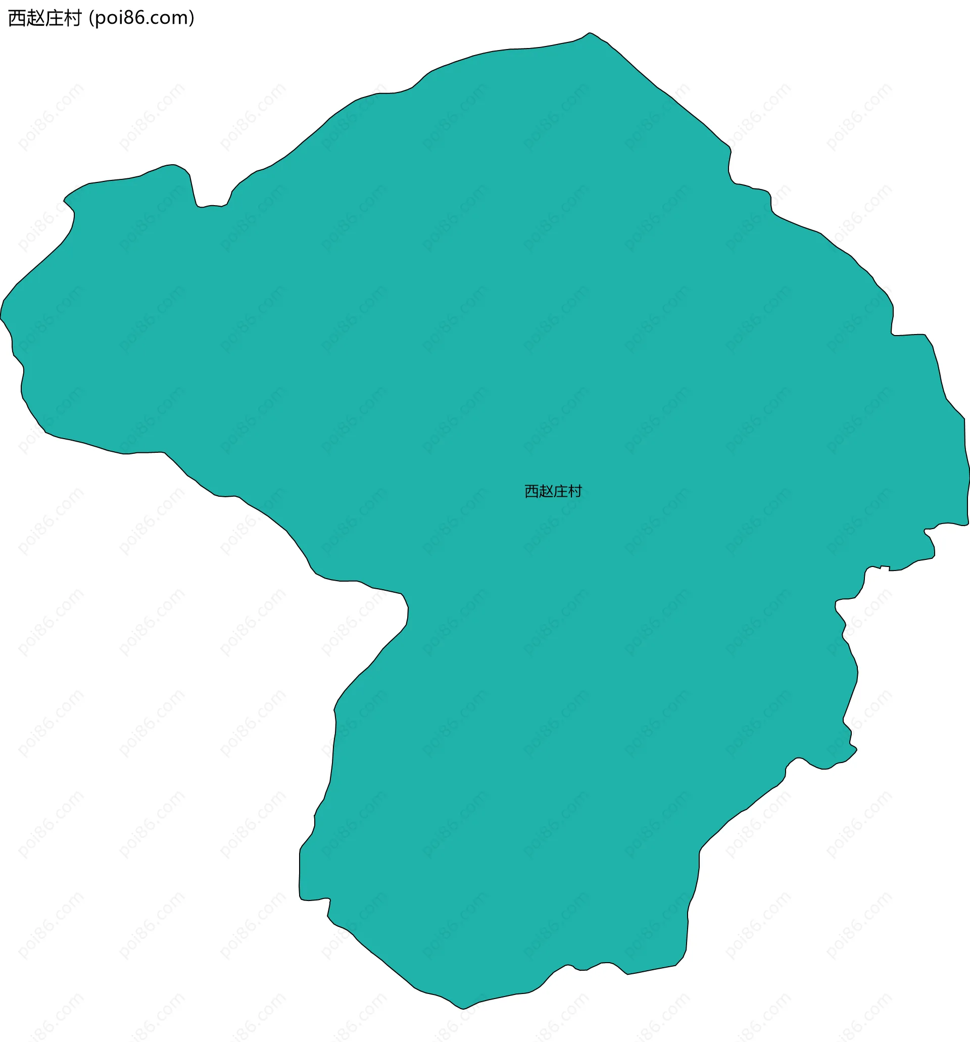 西赵庄村边界地图