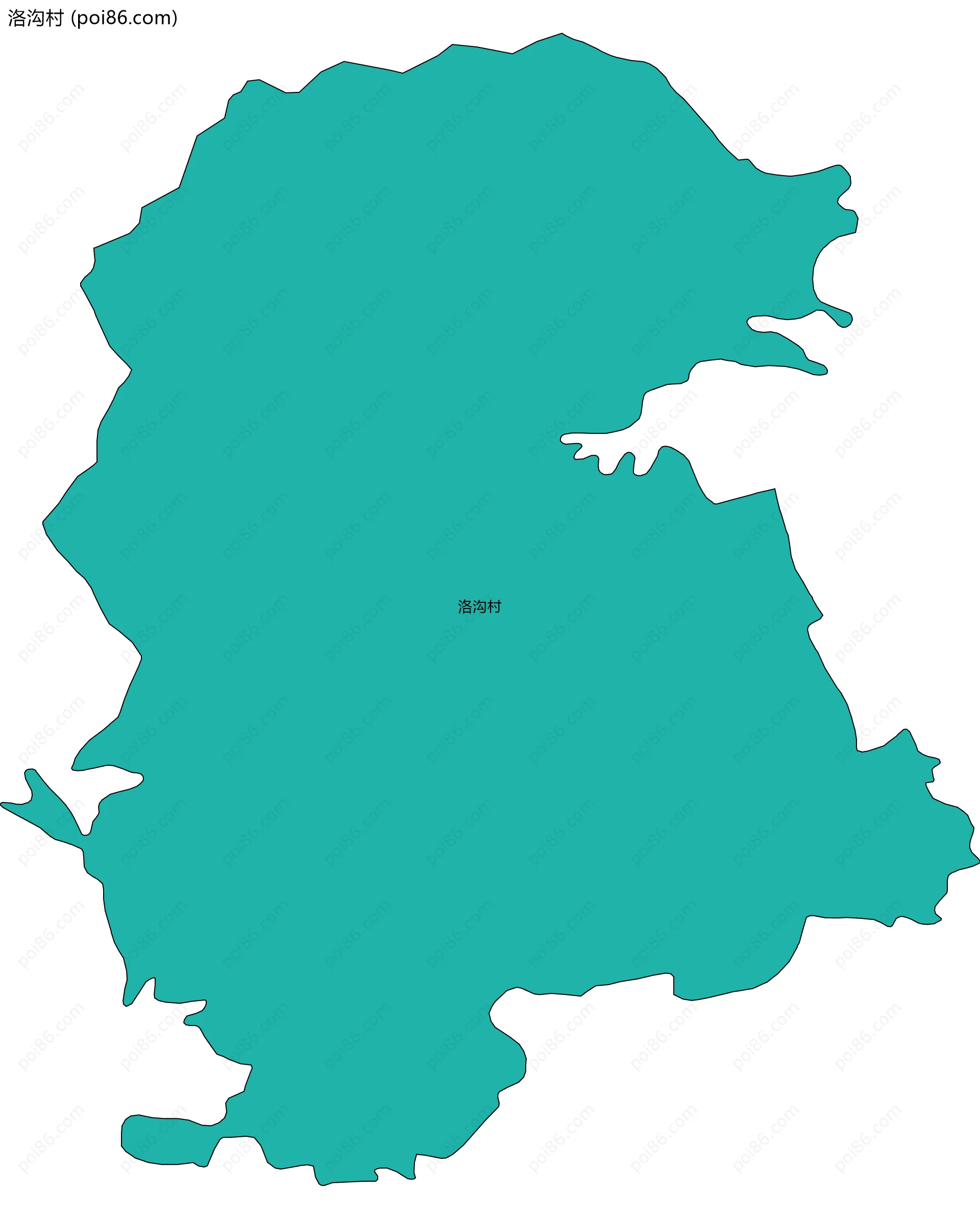 洛沟村边界地图