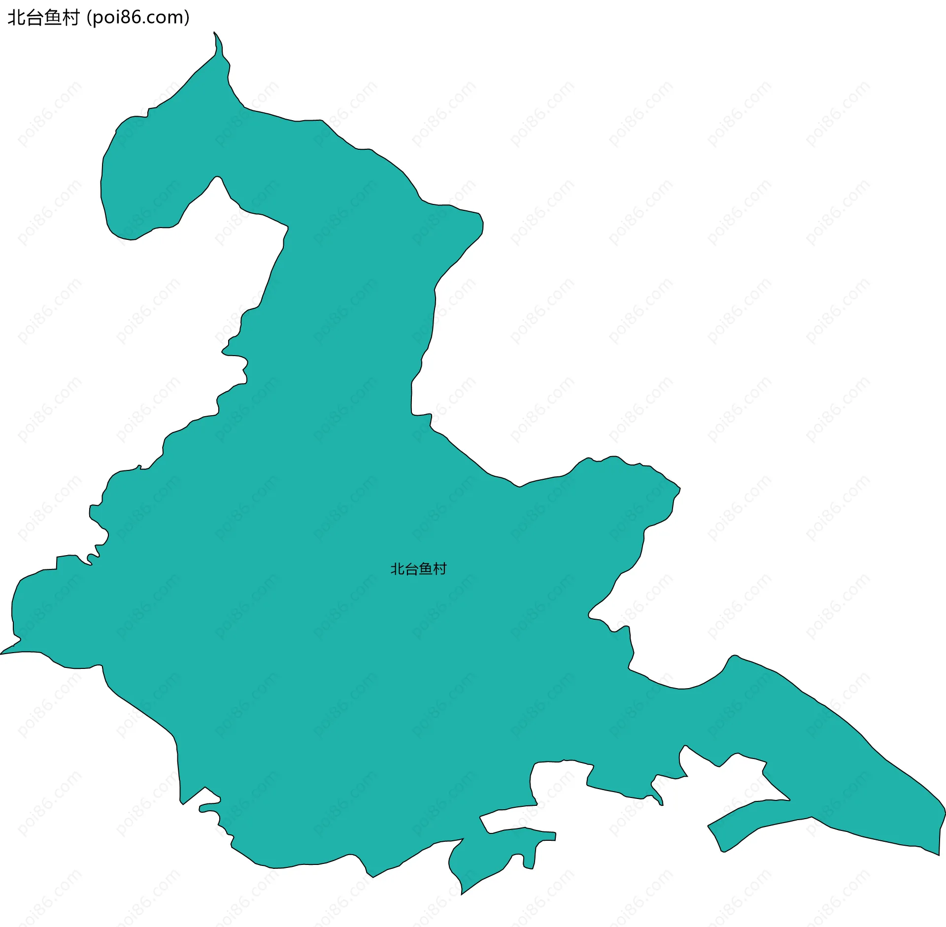 北台鱼村边界地图