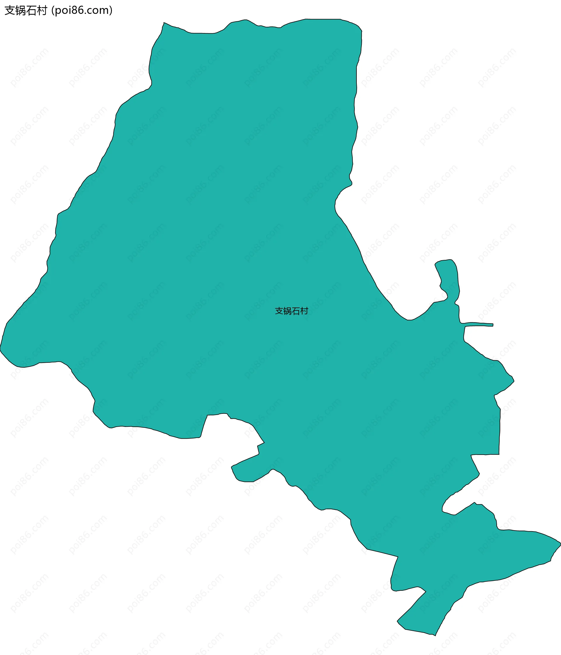 支锅石村边界地图