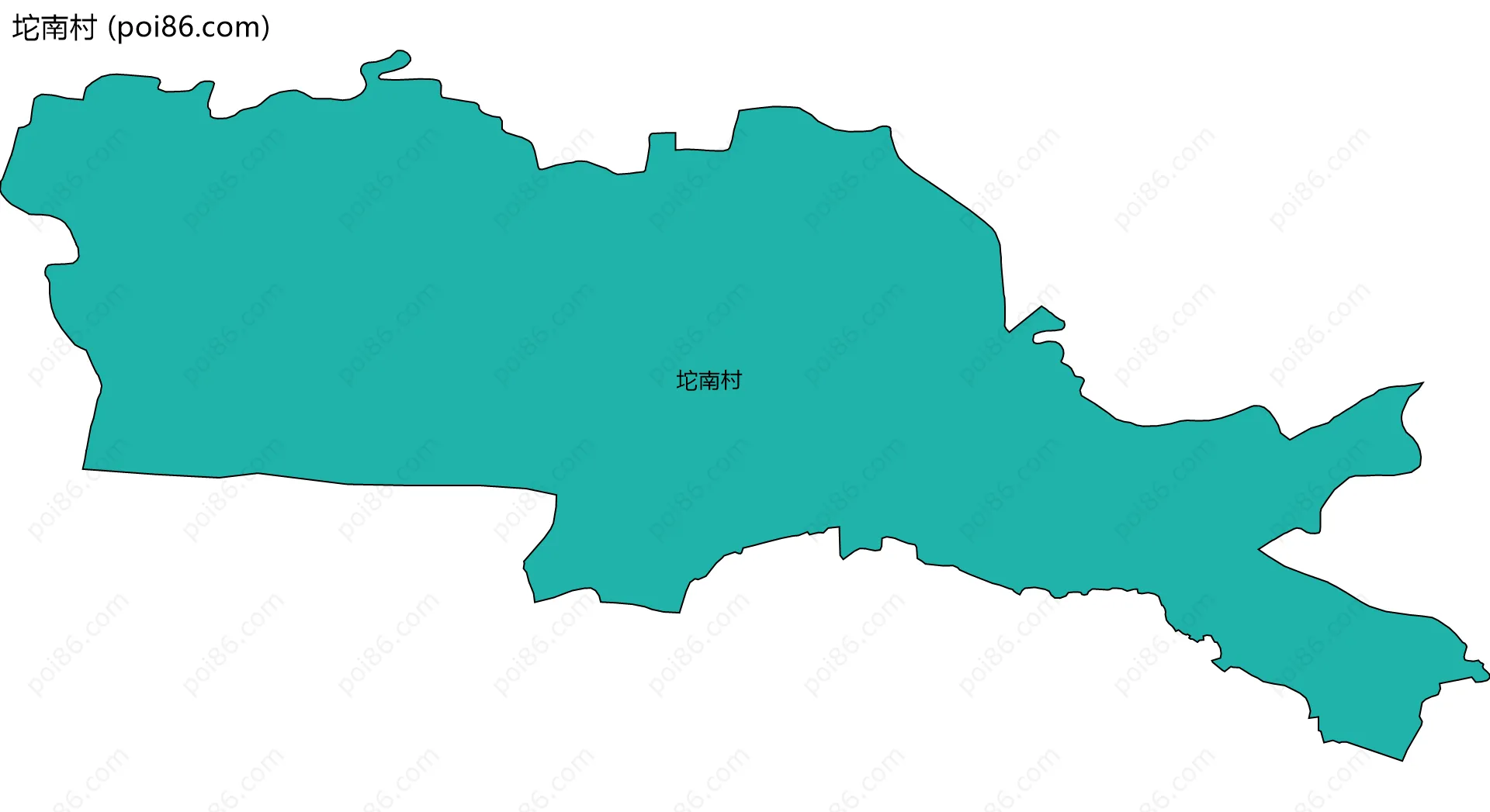 坨南村边界地图