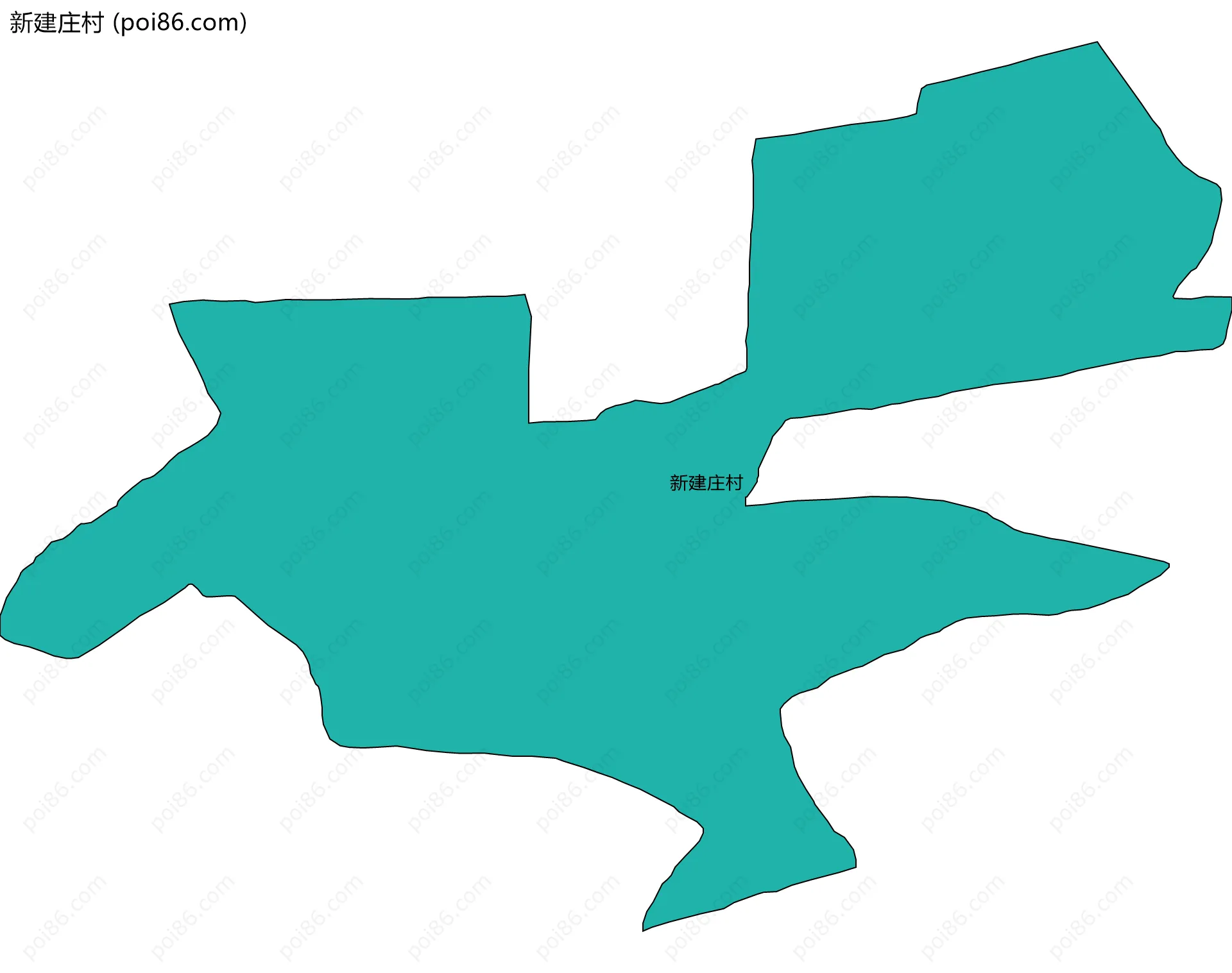 新建庄村边界地图