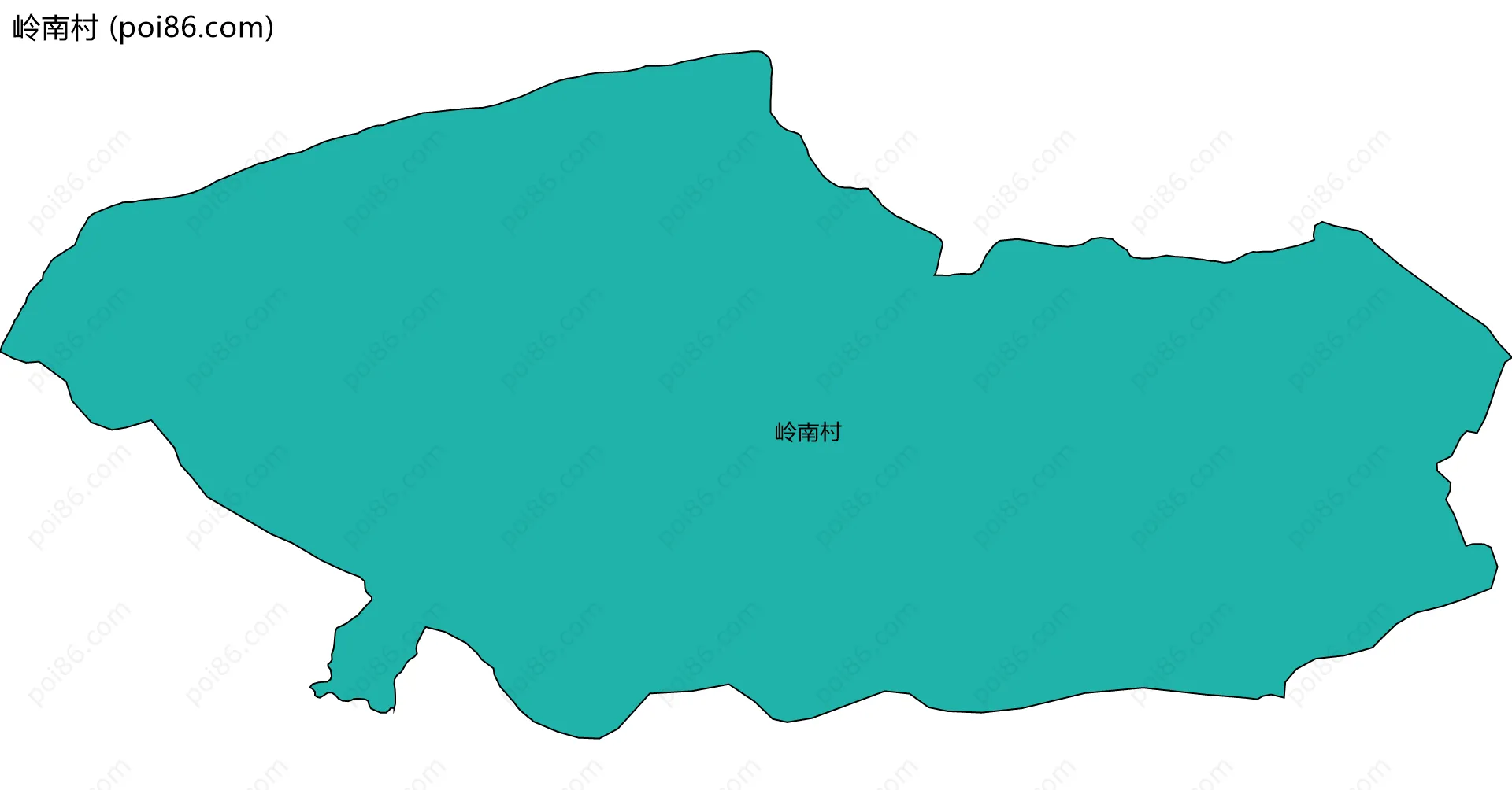 岭南村边界地图
