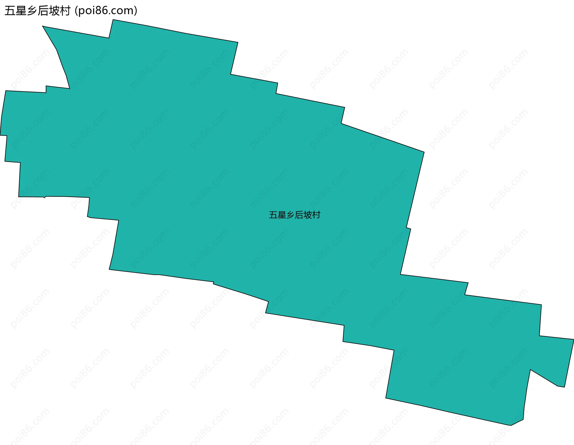 五星乡后坡村边界地图