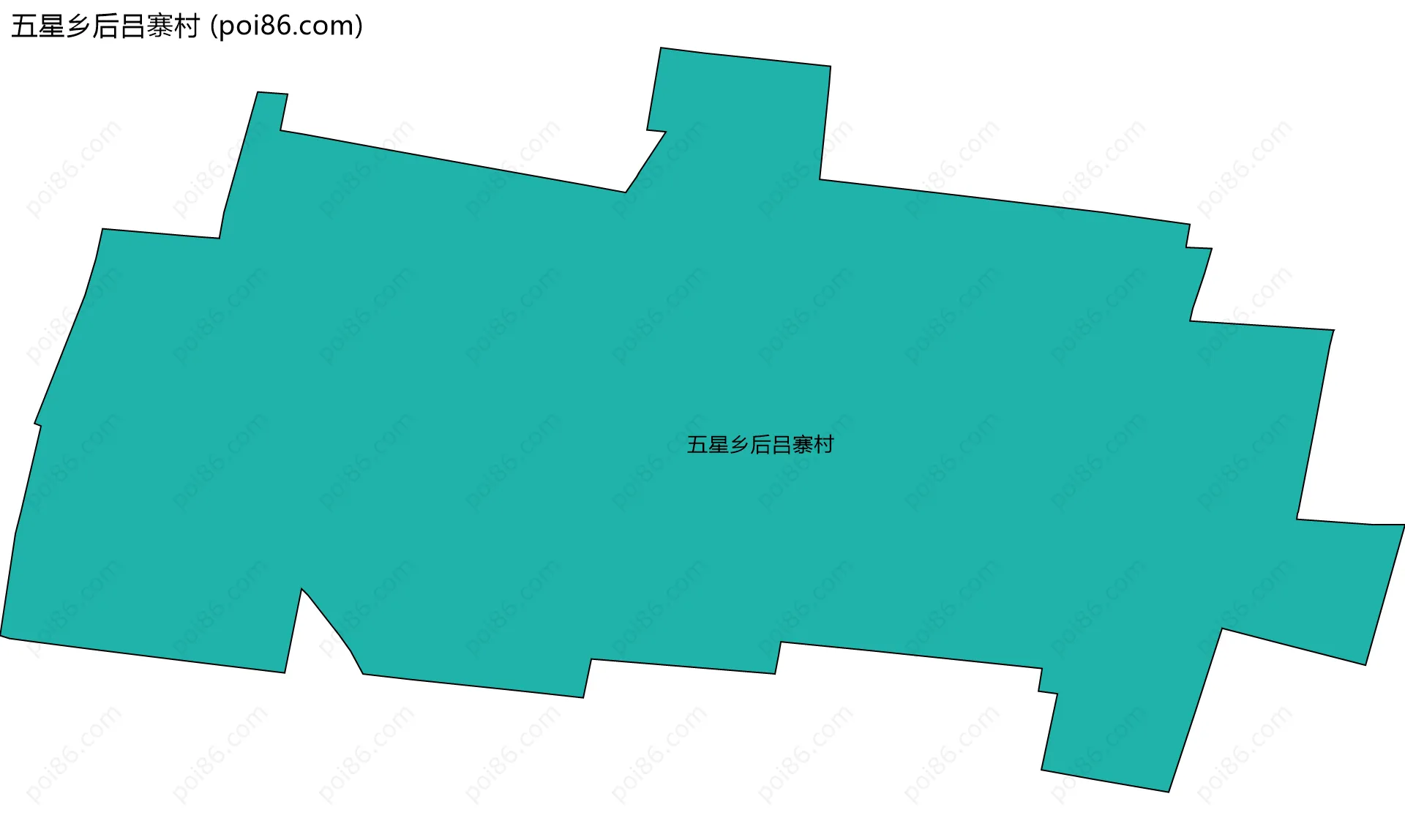 五星乡后吕寨村边界地图