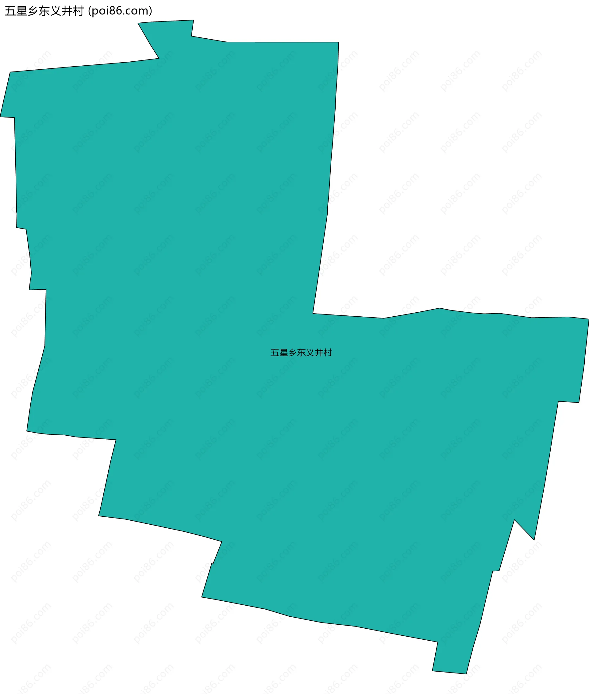 五星乡东义井村边界地图