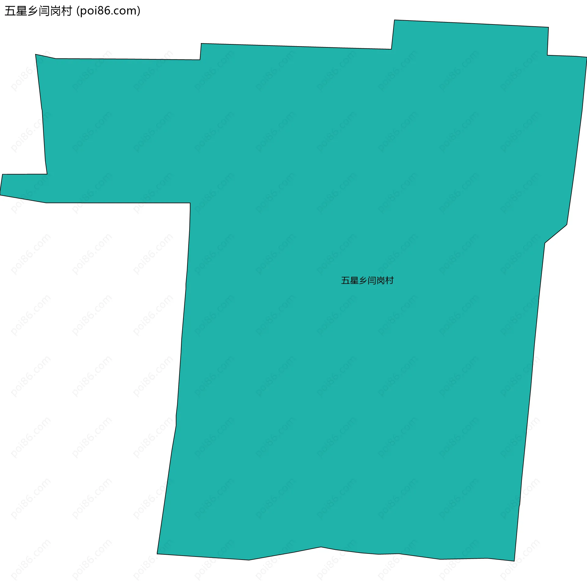 五星乡闫岗村边界地图