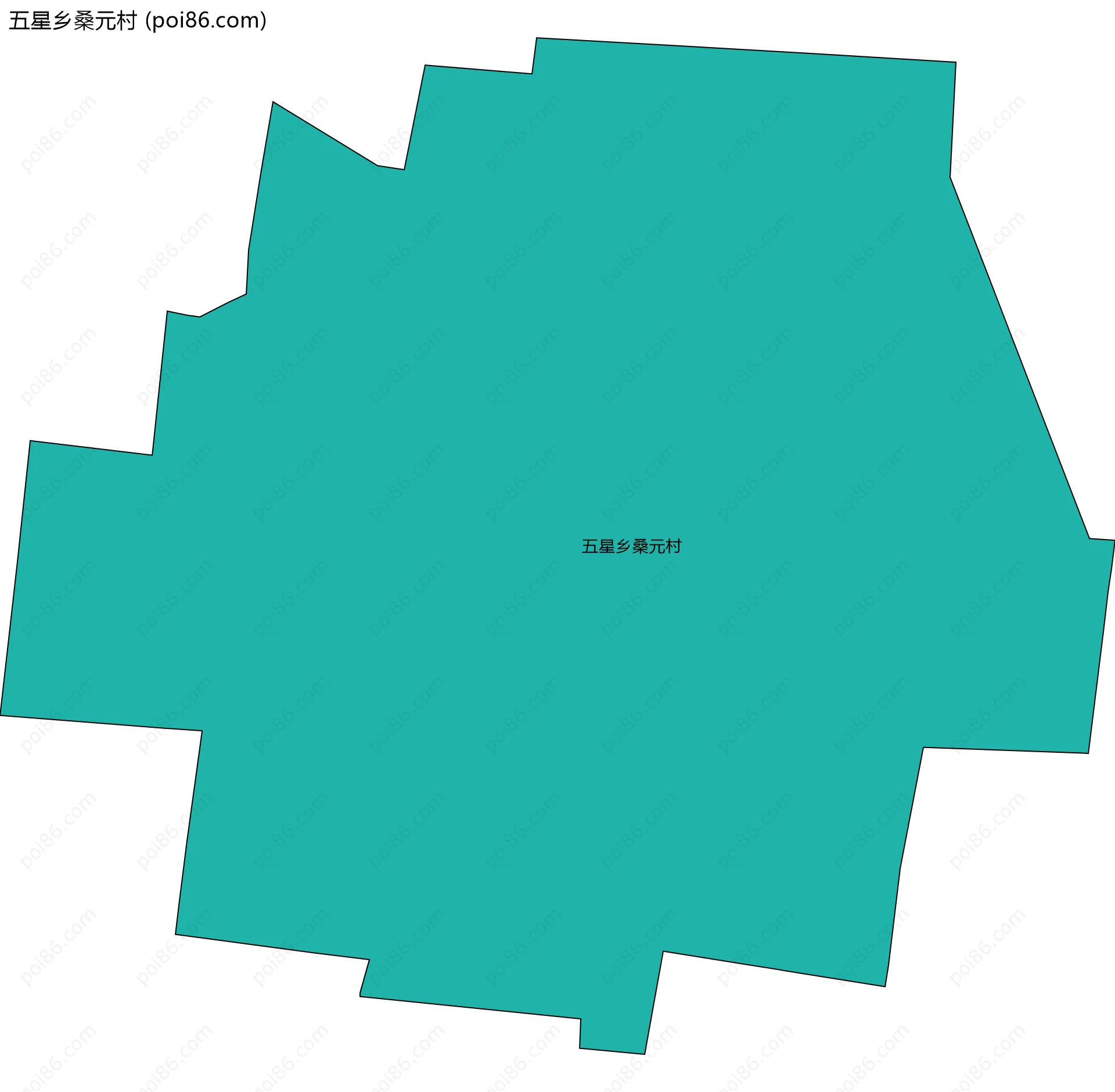 五星乡桑元村边界地图