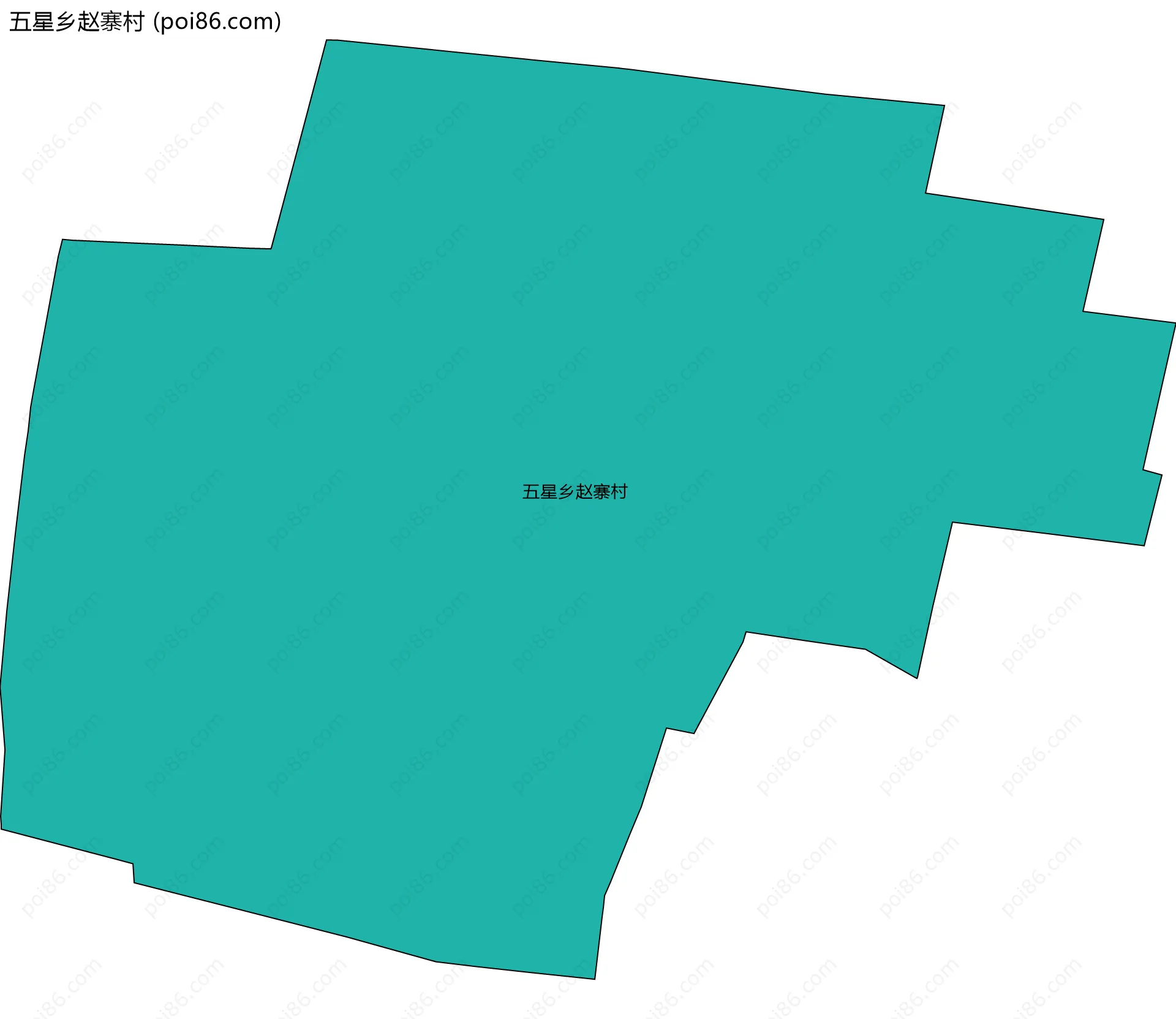 五星乡赵寨村边界地图