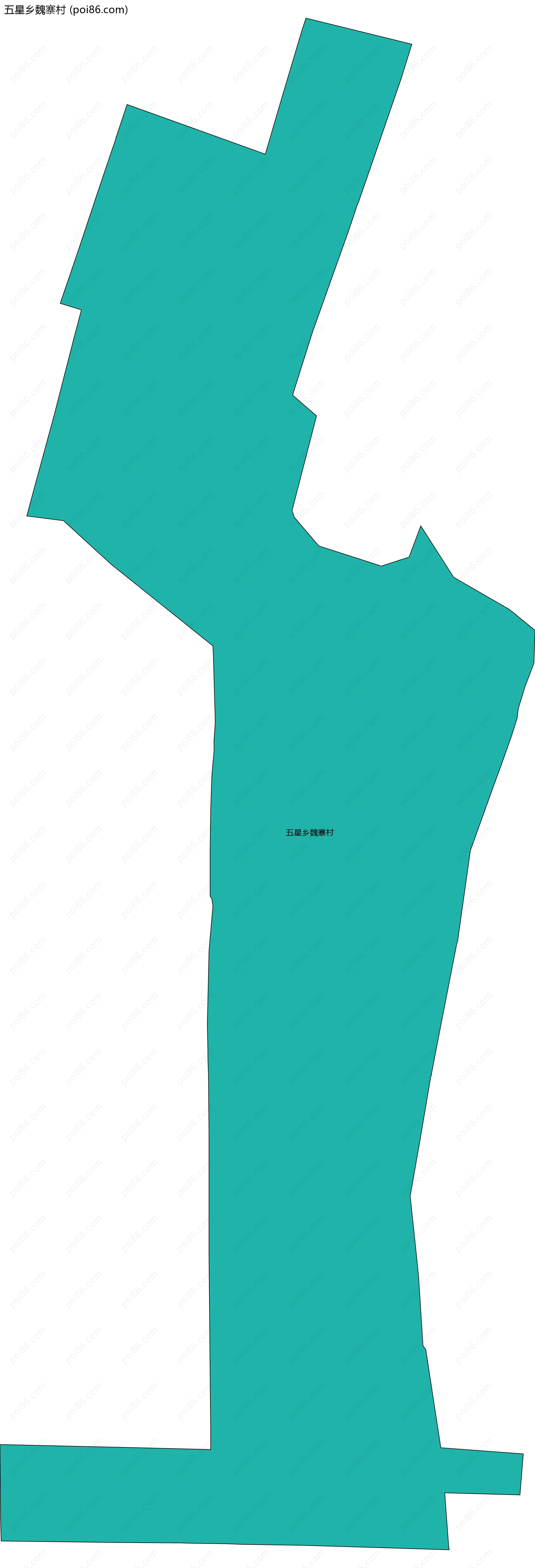 五星乡魏寨村边界地图