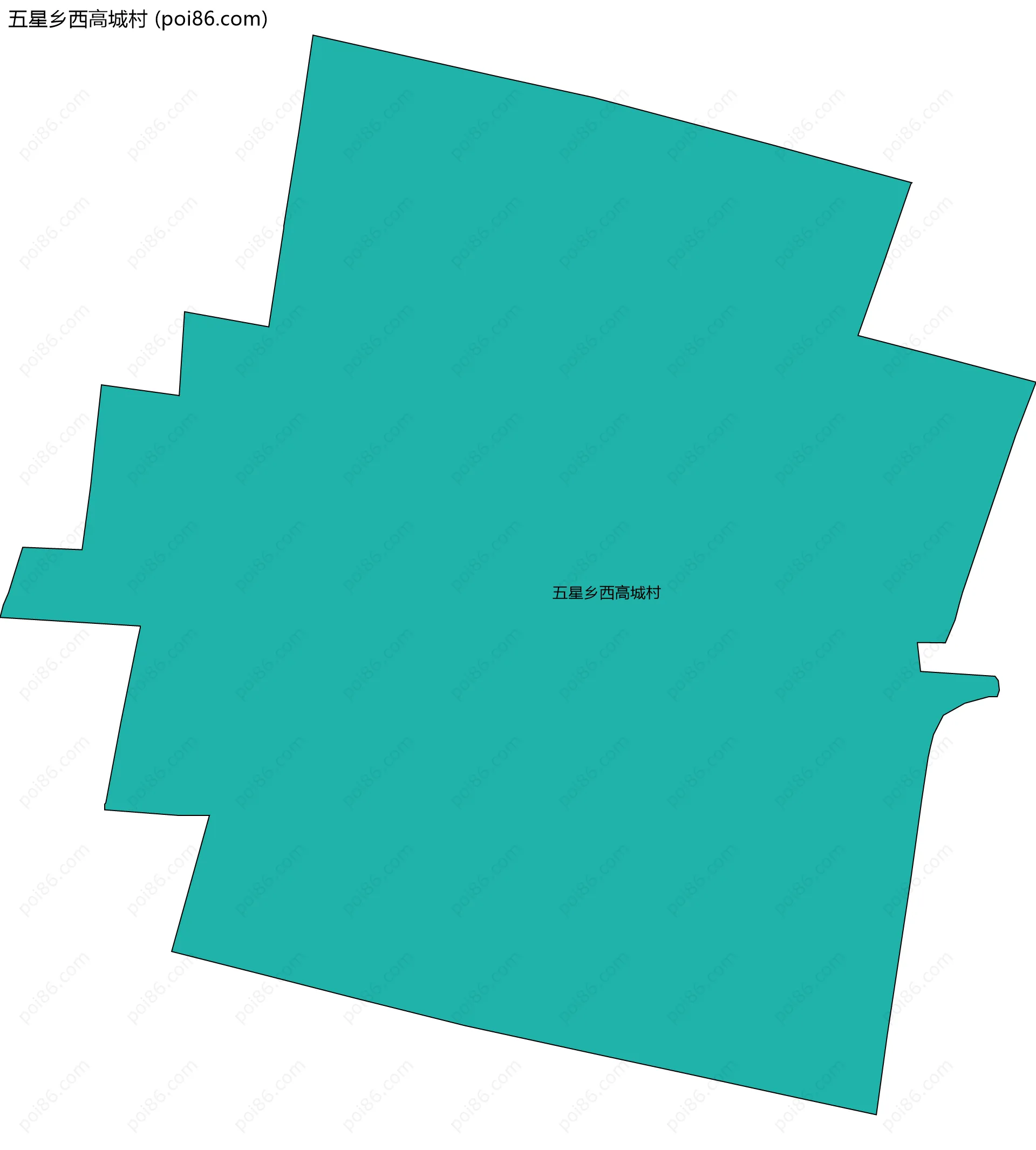 五星乡西高城村边界地图