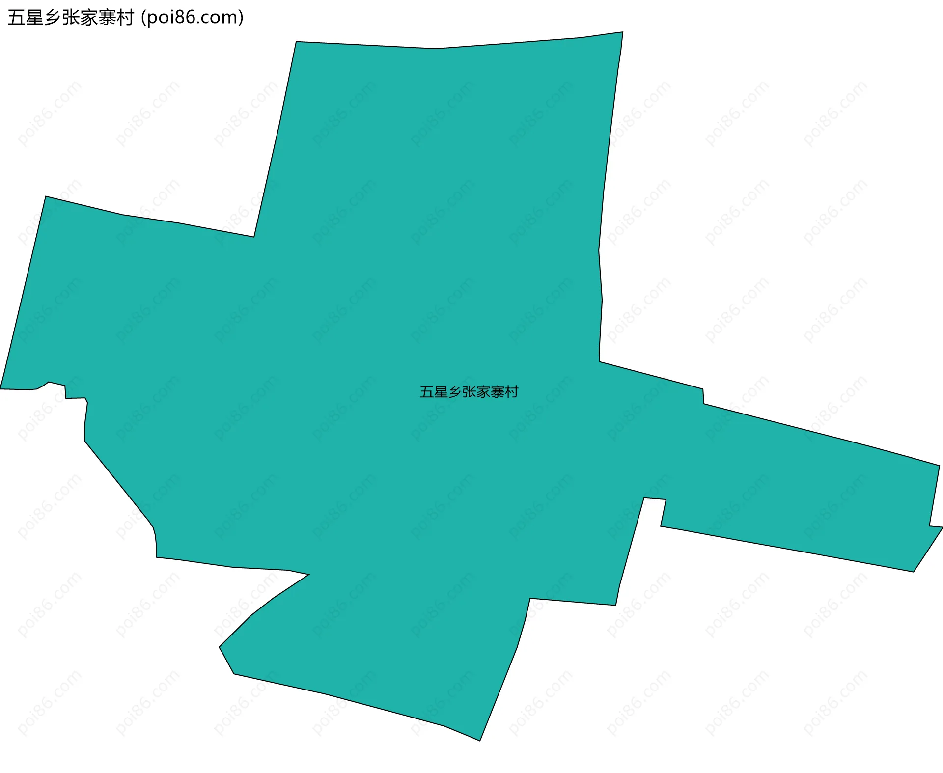 五星乡张家寨村边界地图