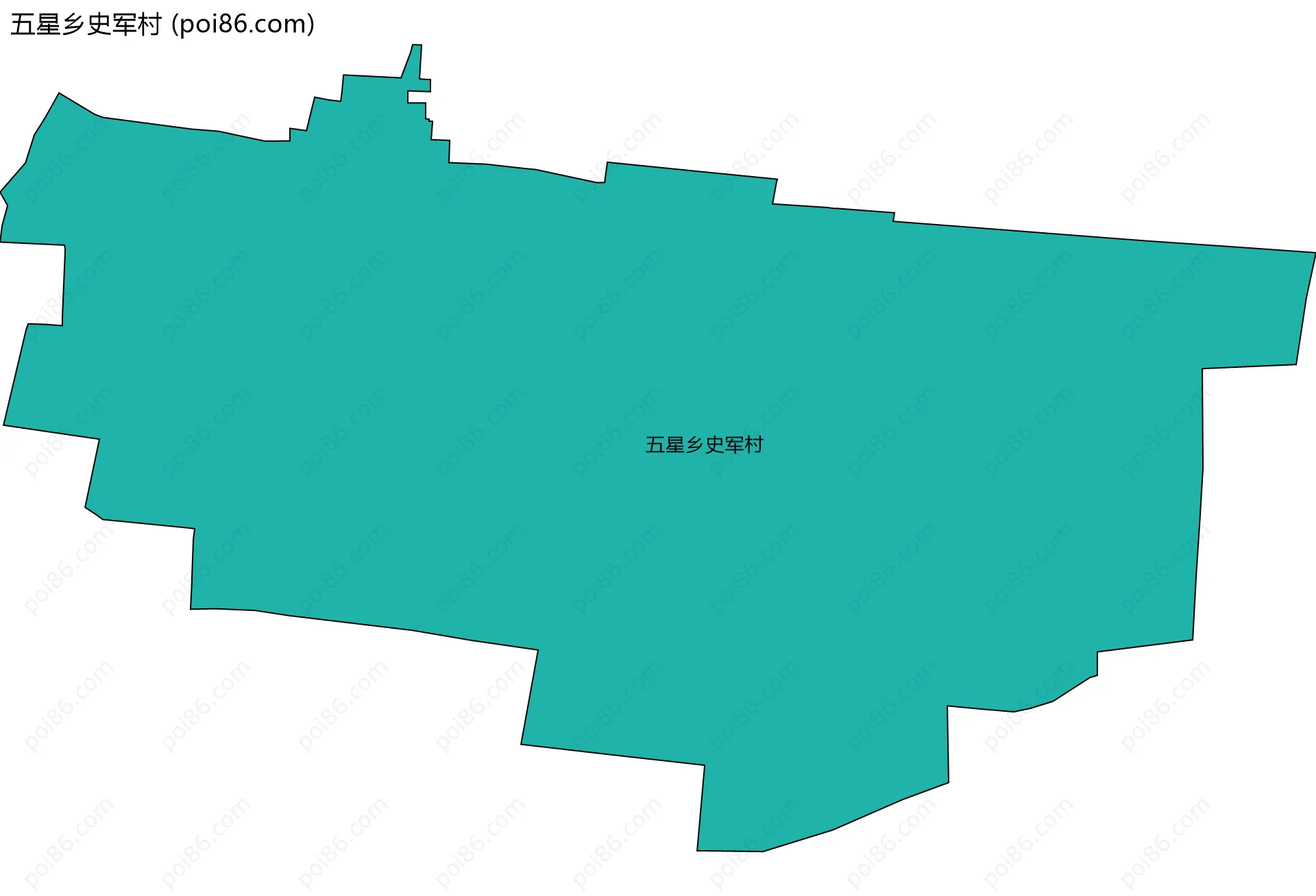 五星乡史军村边界地图