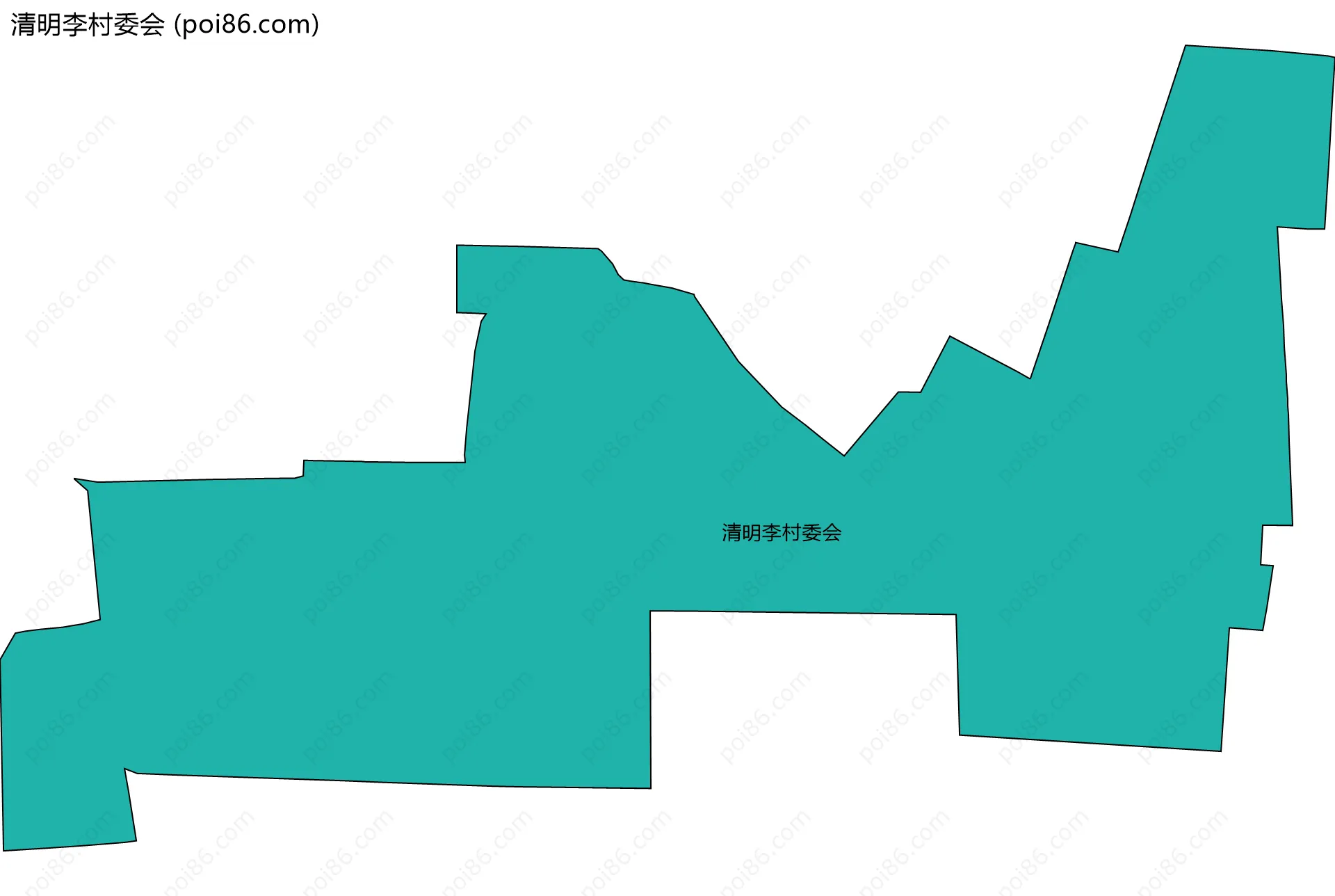 清明李村委会边界地图